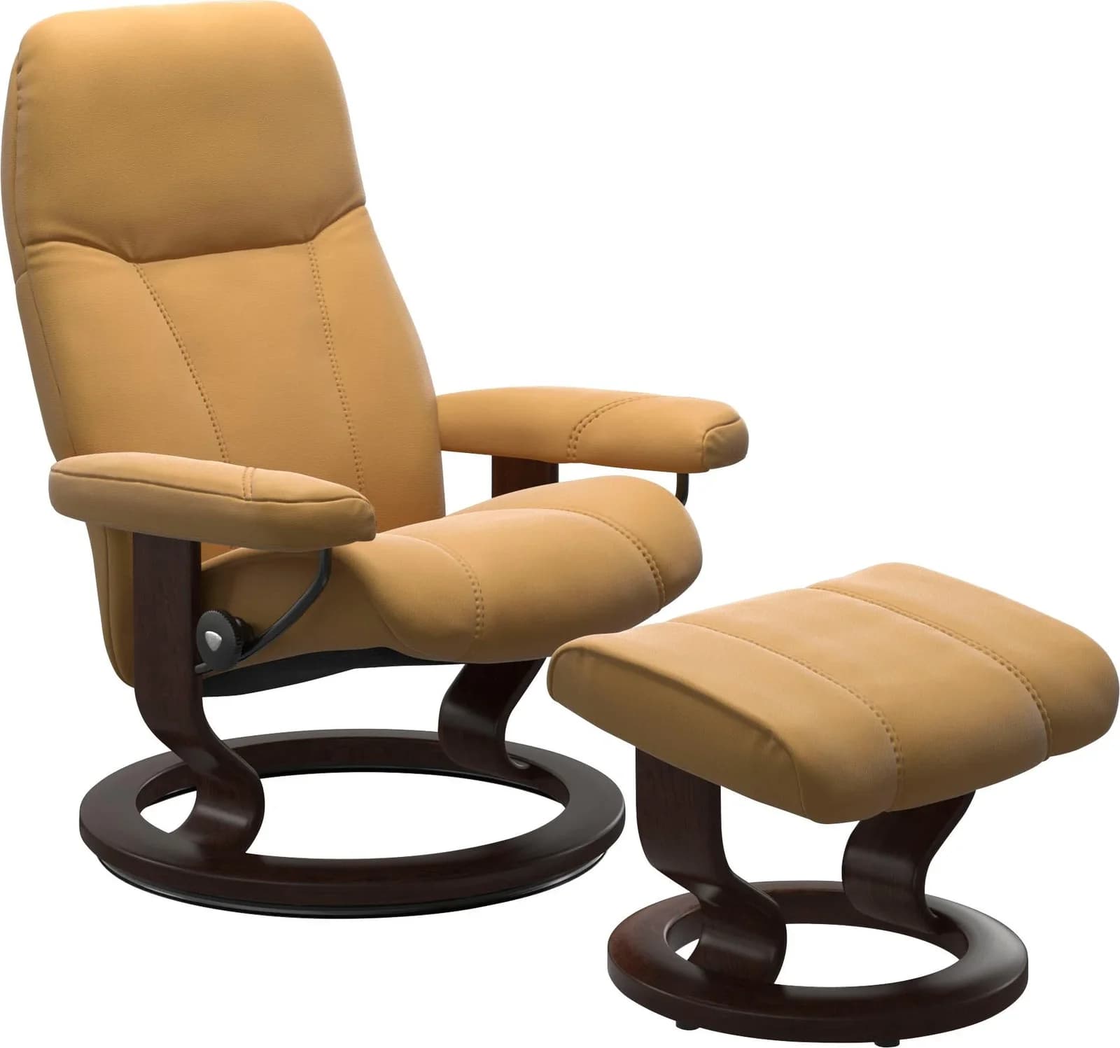 Stressless Consul Fußhocker Honey Paloma Leder Classic Base