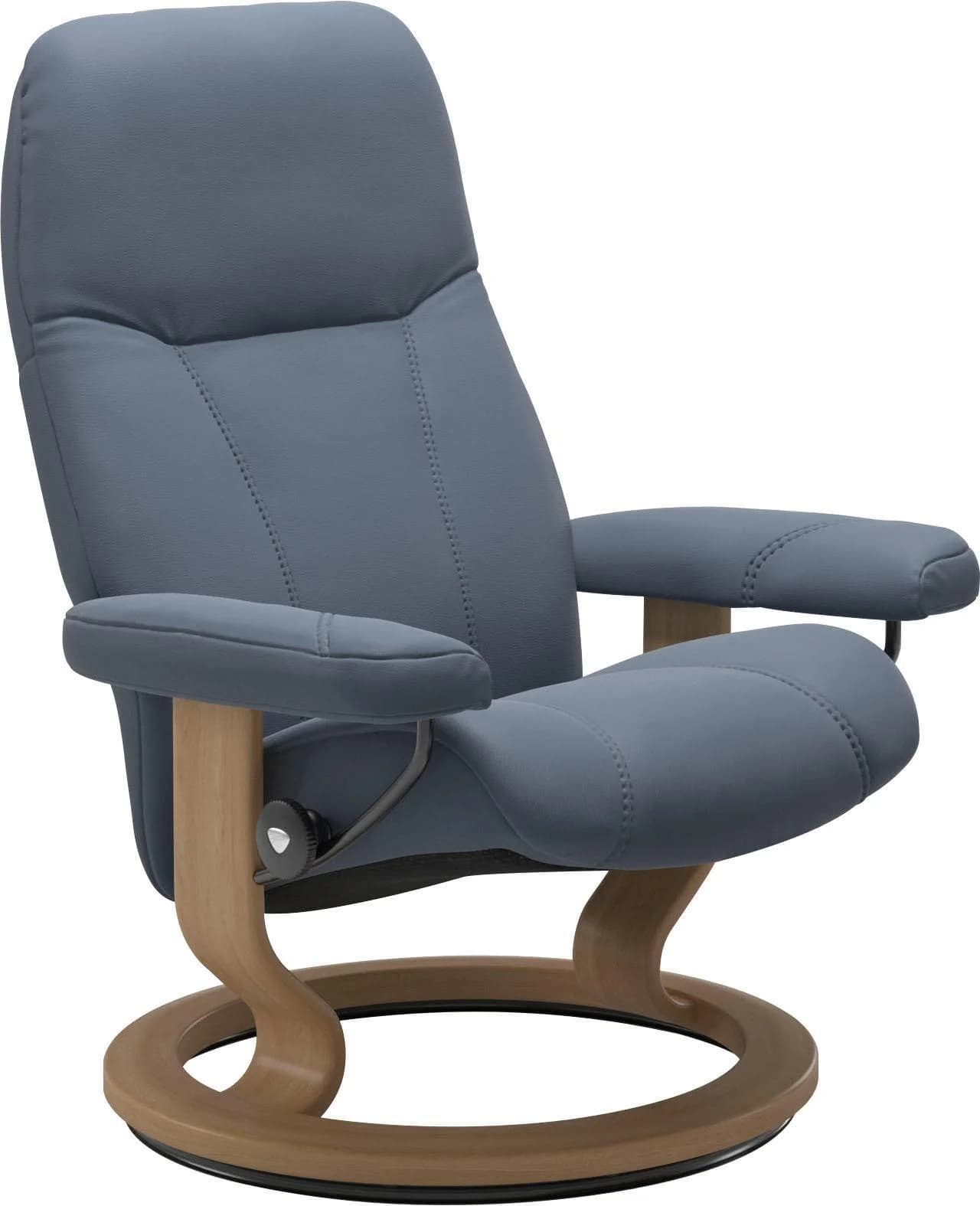 STRESSLESS Consul Relaxsessel Blau Leder PALOMA Classic Base