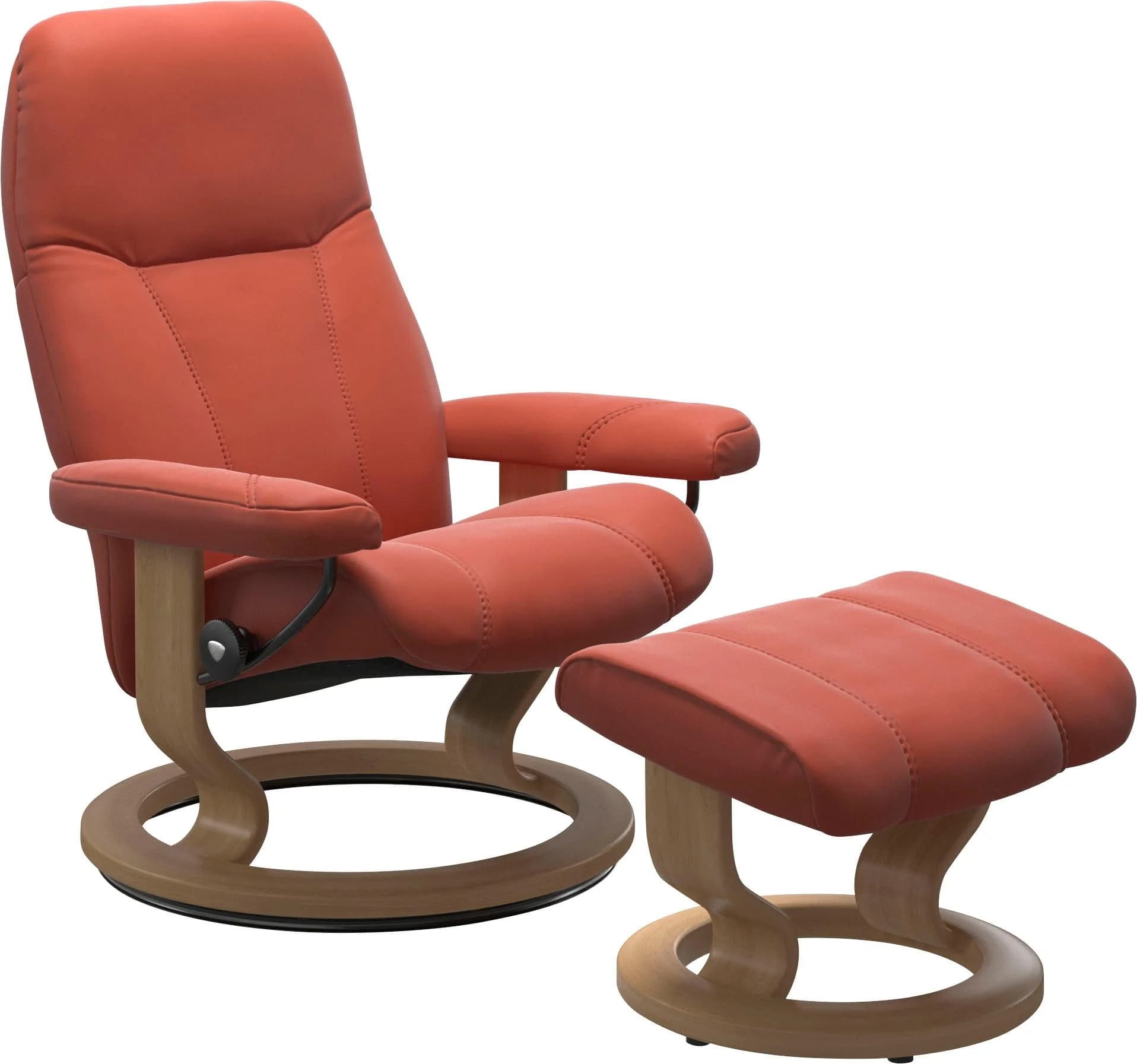 STRESSLESS Relaxsessel Consul Leder Henna mit Hocker