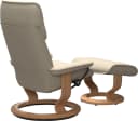Stressless Admiral Fußhocker beige BATICK Leder Classic Base Eiche Bild 1