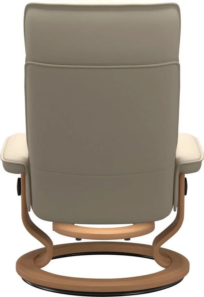 Stressless Admiral Fußhocker beige BATICK Leder Classic Base Eiche - Bild 3