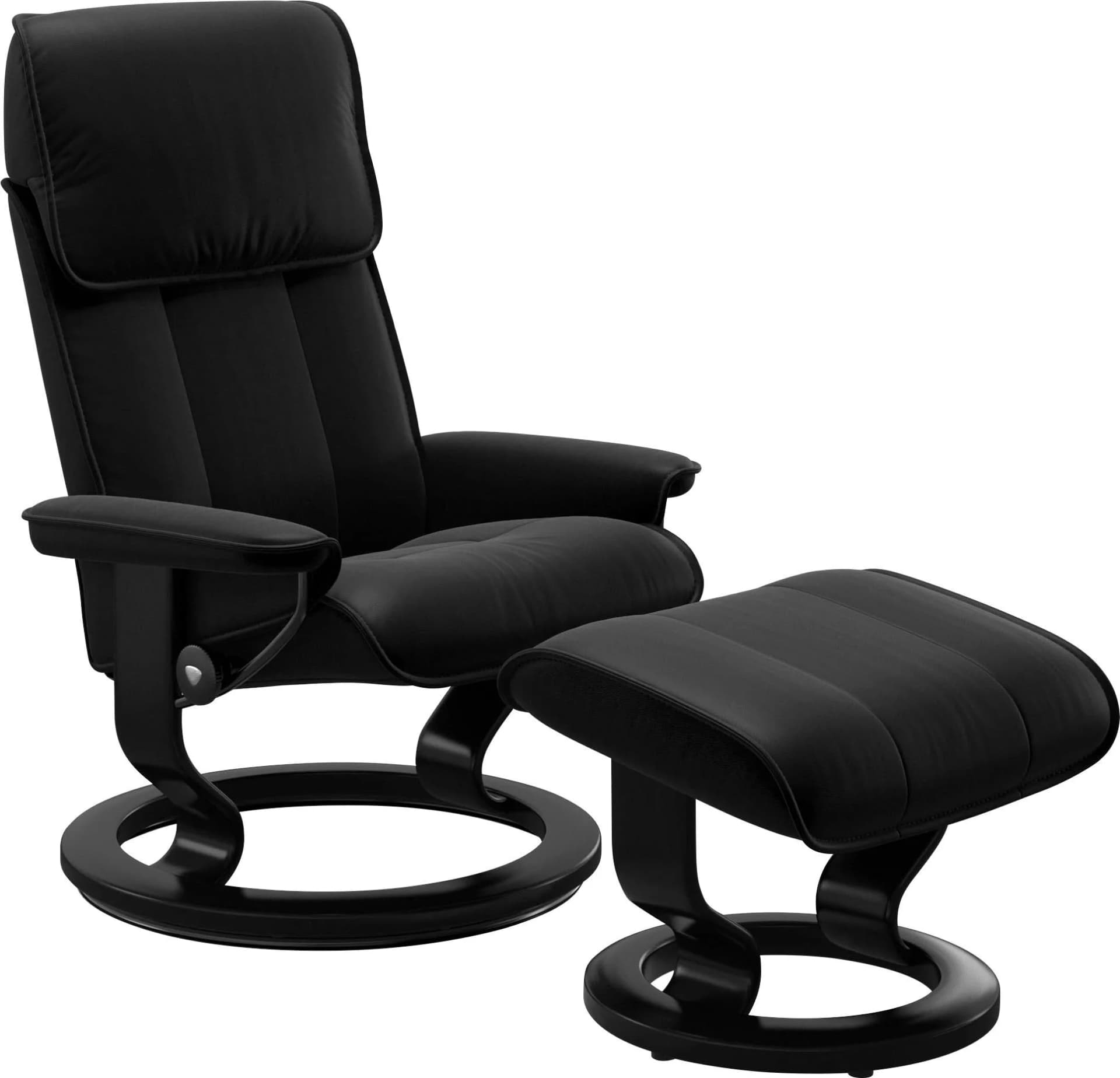 Fußhocker STRESSLESS Admiral Schwarz mit Classic Base