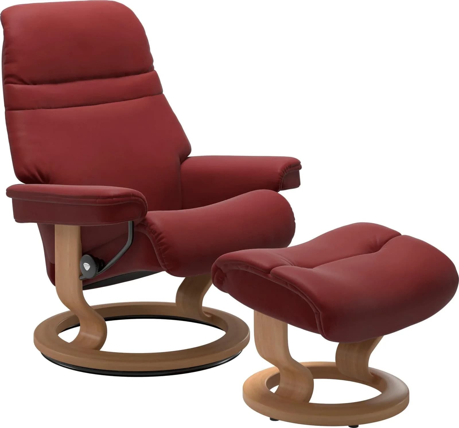 Stressless Sunrise Fußhocker Leder Cherry Paloma Classic Base