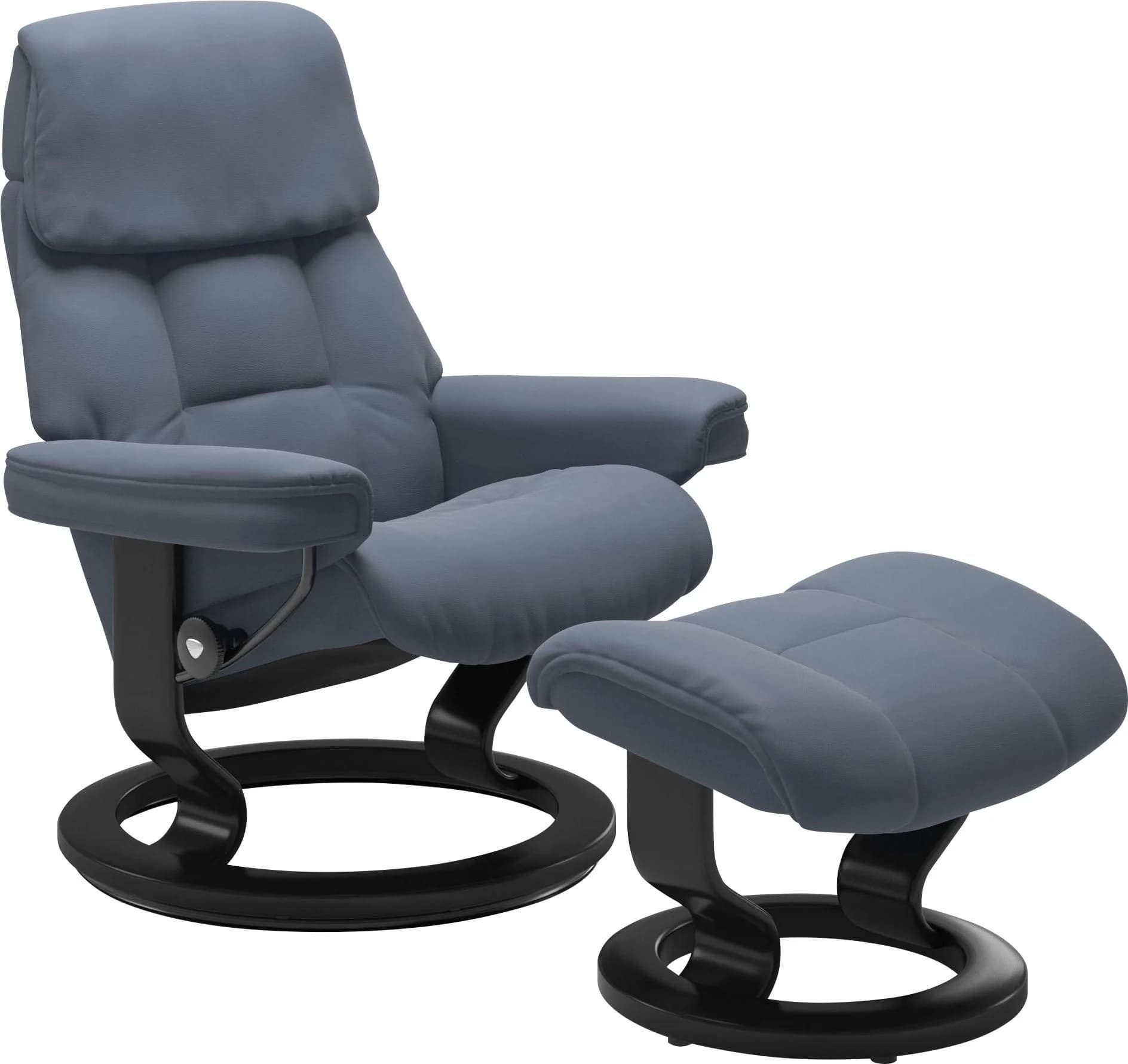 Relaxsessel STRESSLESS Ruby Blau Leder Classic Base