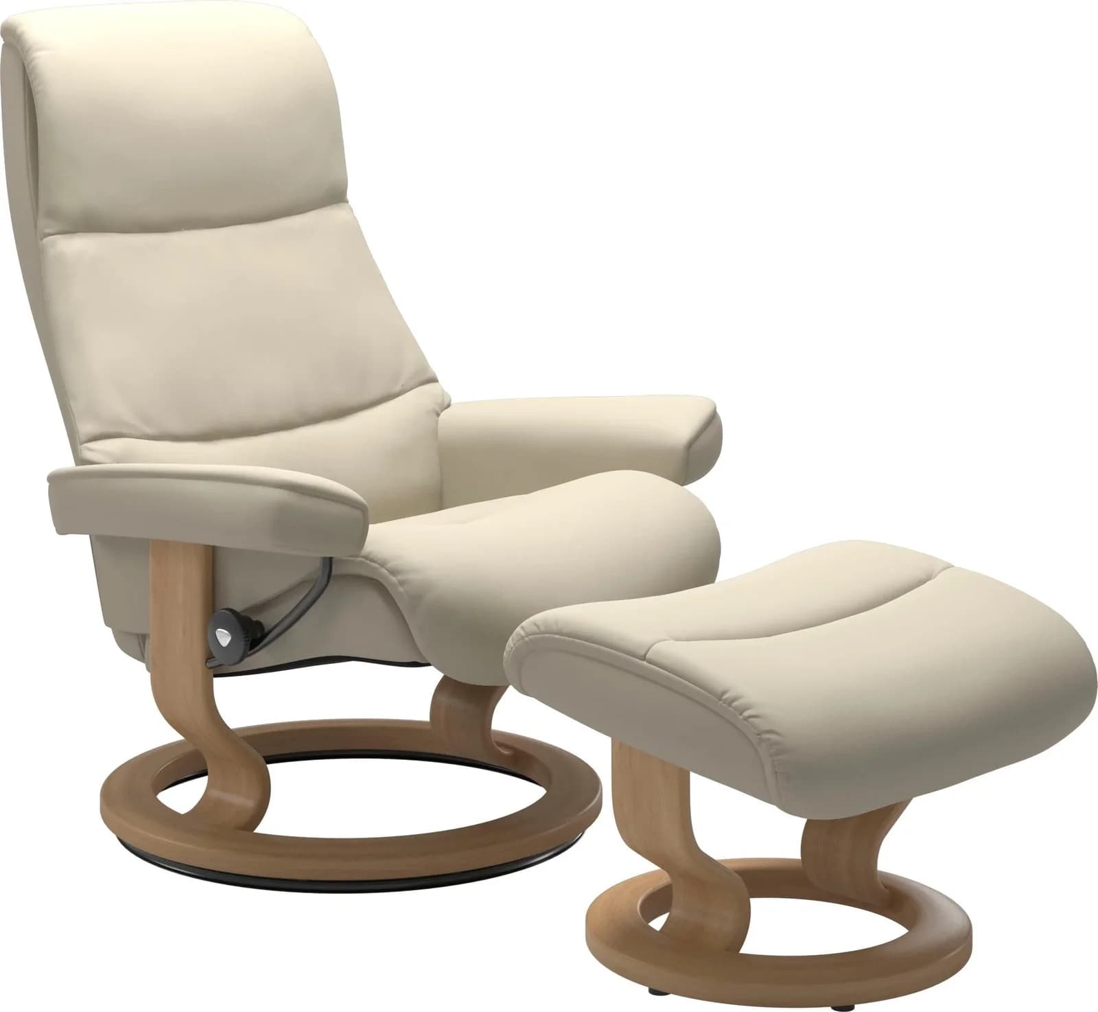 Stressless Fußhocker View Beige Leder Classic Base