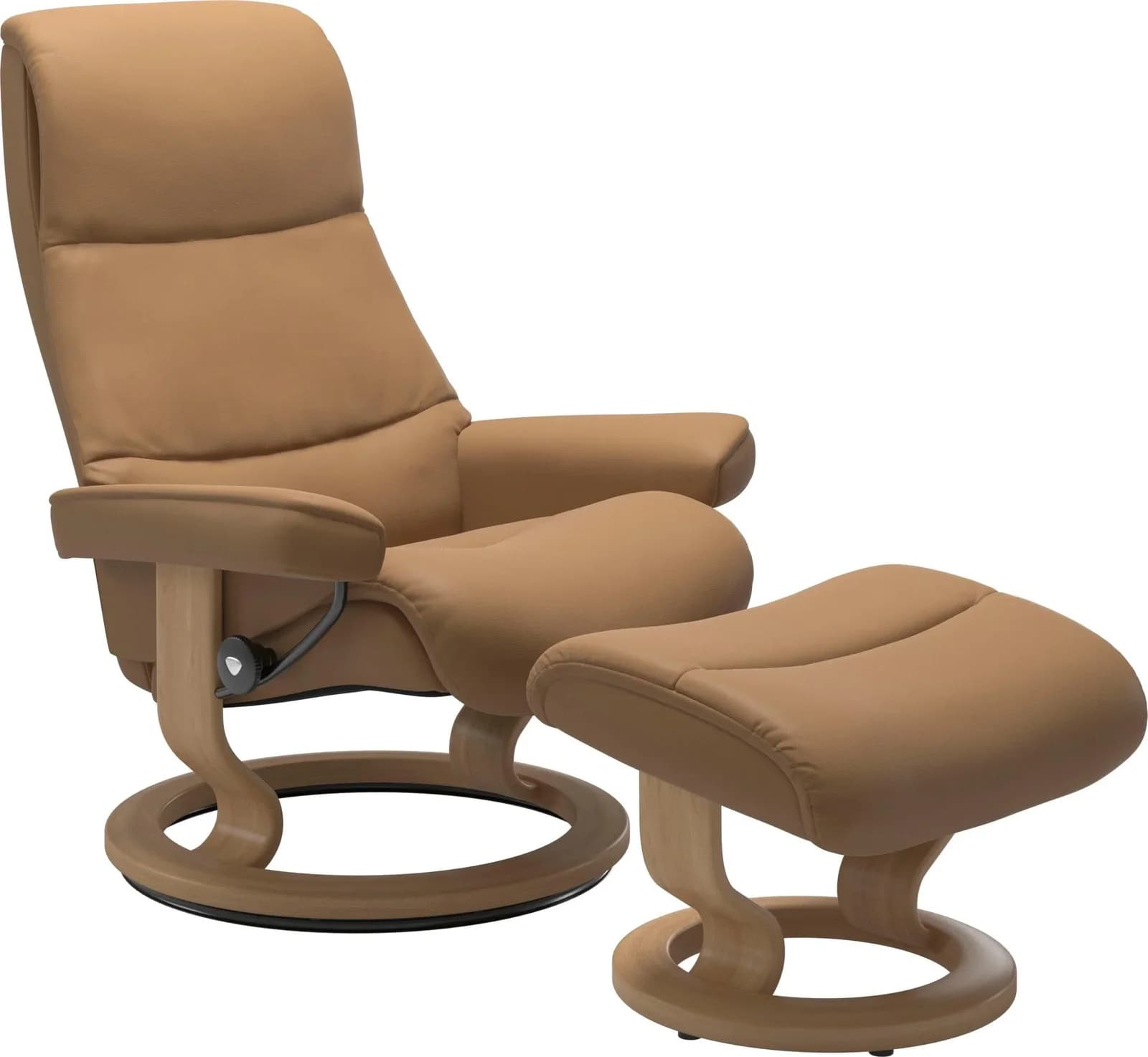 Stressless Fußhocker View Taupe PALOMA Leder Eiche