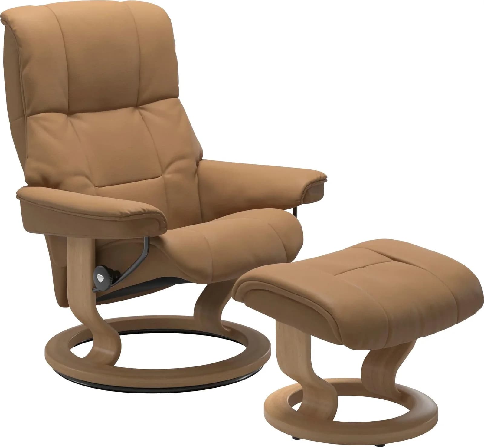 STRESSLESS Mayfair Fußhocker Taupe Leder PALOMA Eiche