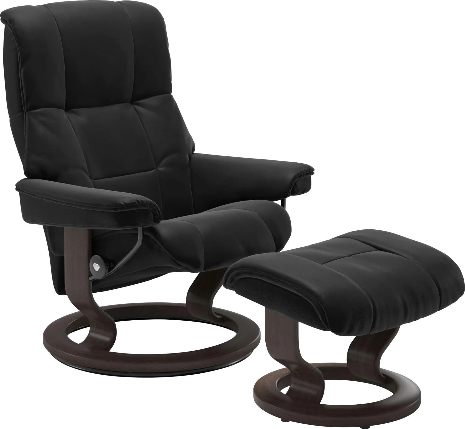 Fußhocker STRESSLESS Mayfair Schwarz Leder PALOMA Classic Base