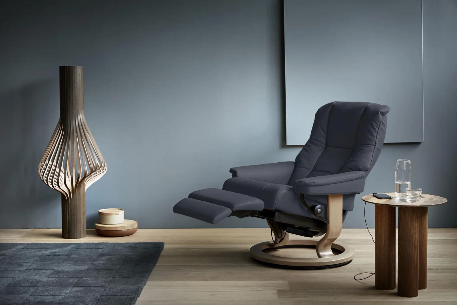 Relaxsessel STRESSLESS Mayfair Shadow Blue Leder