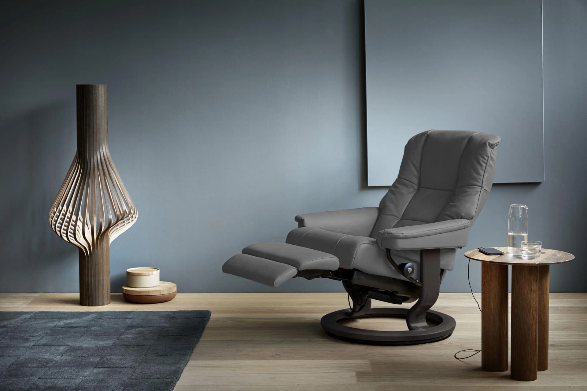 STRESSLESS Relaxsessel Mayfair Dunkelgrau Microfaser Classic Base