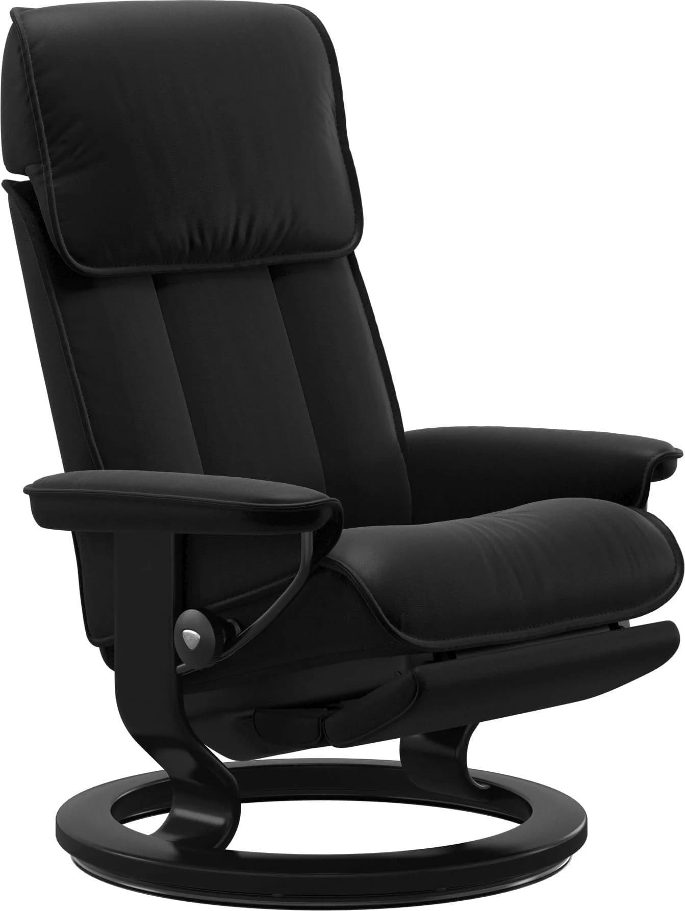 STRESSLESS Admiral Relaxsessel Schwarz Leder BATICK Classic Base
