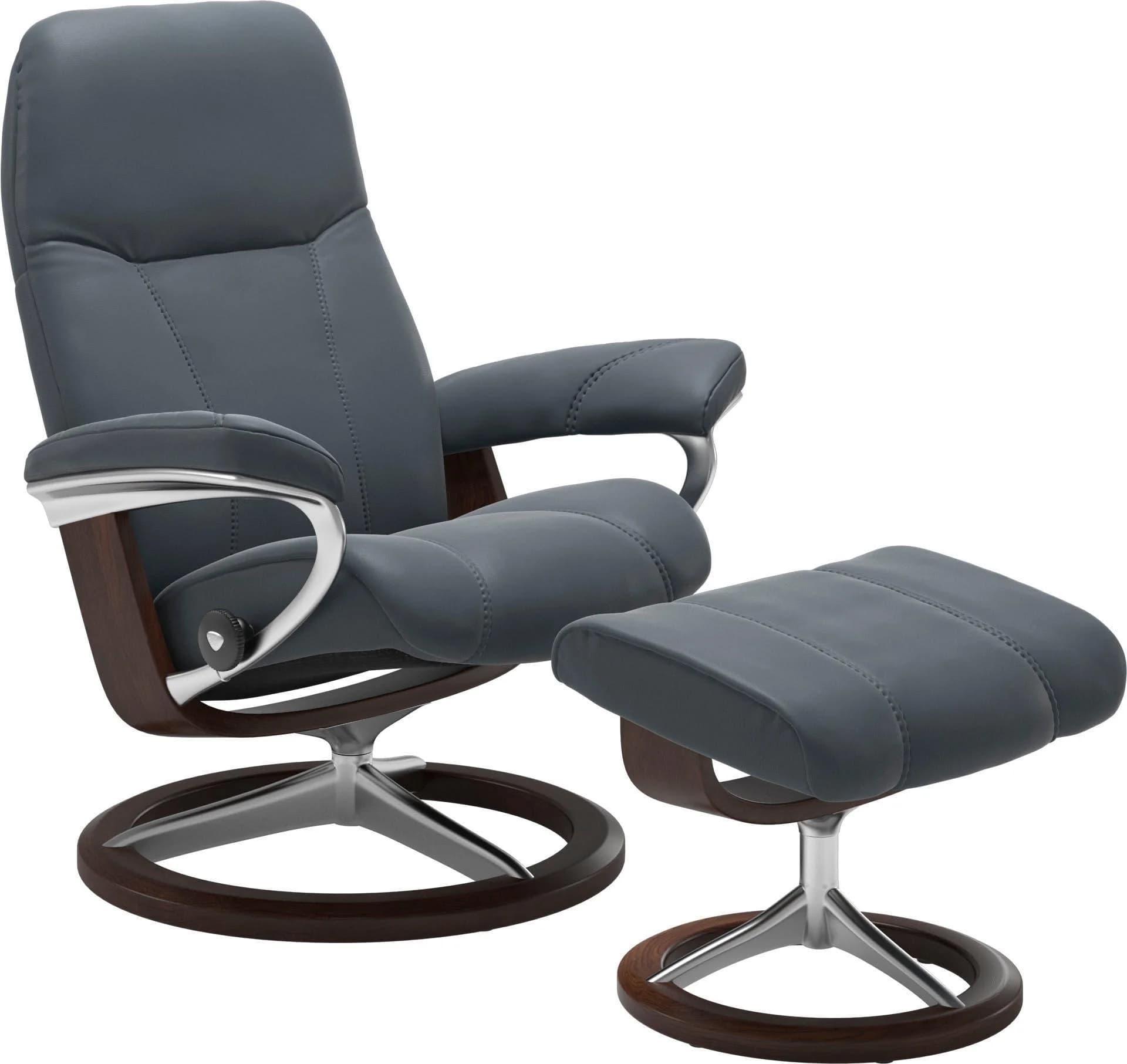 Relaxsessel STRESSLESS Consul Blau Leder BATICK