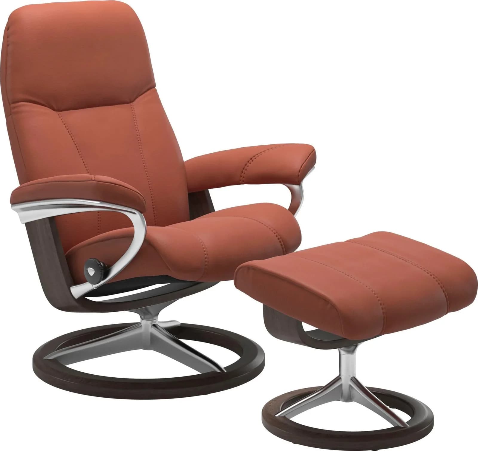 STRESSLESS Consul Relaxsessel Leder henna PALOMA mit Hocker