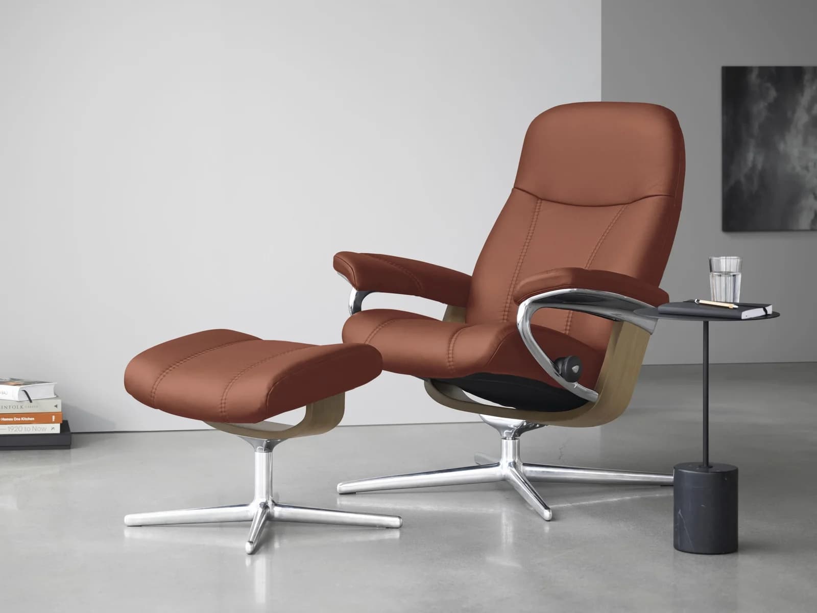STRESSLESS Fußhocker Consul mit Cross Base und PALOMA Leder