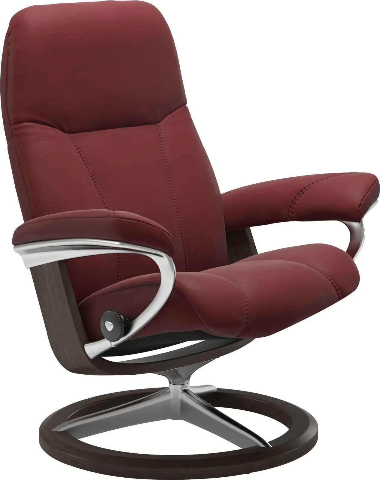 STRESSLESS Consul Relaxsessel rot Leder PALOMA Signature Base