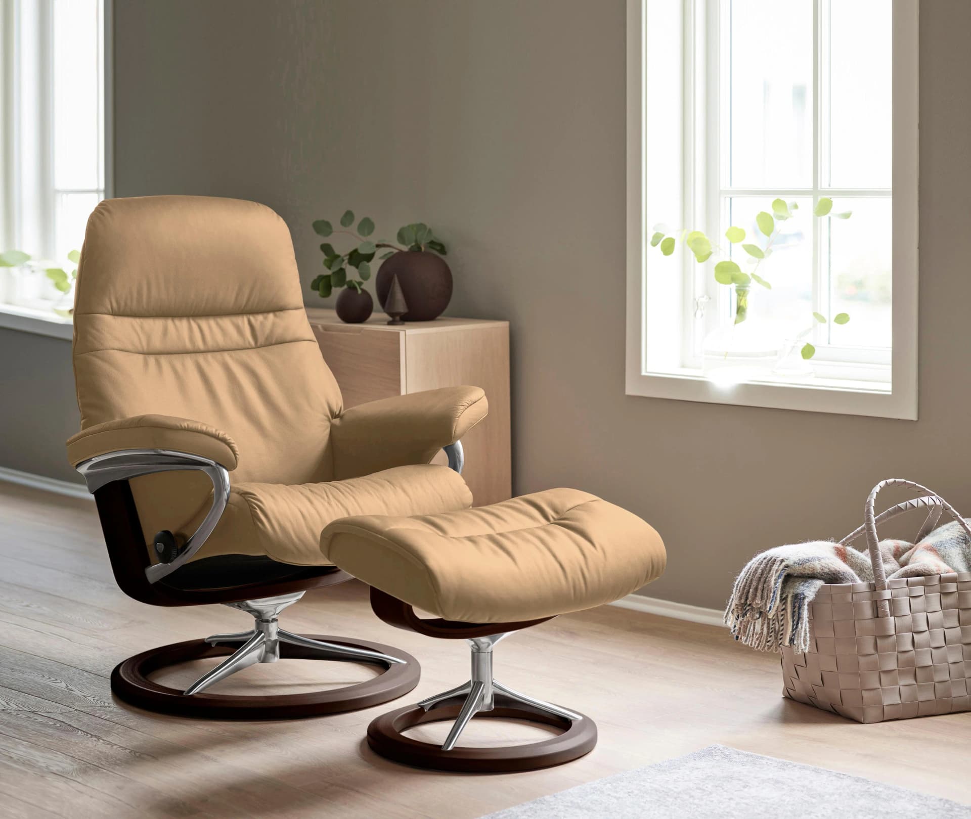 Relaxsessel STRESSLESS Sunrise Beige Leder PALOMA