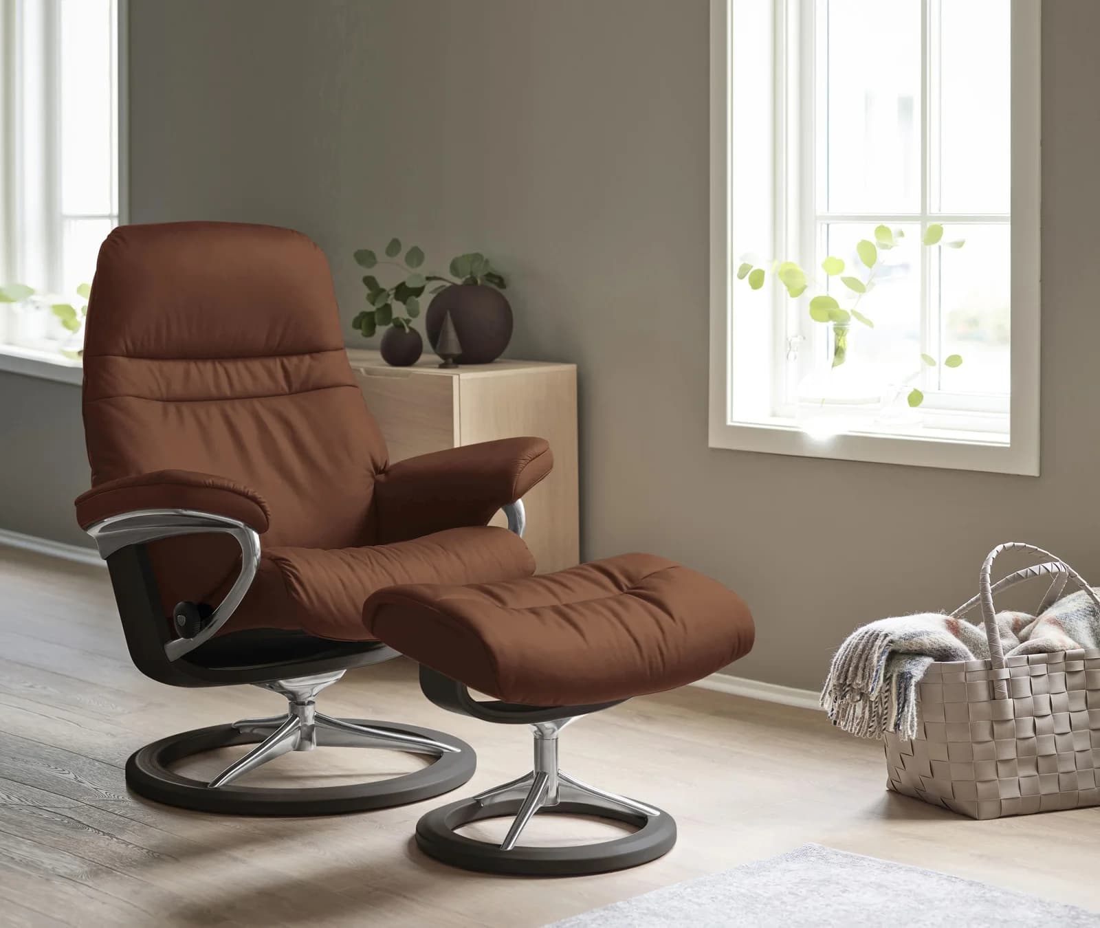 Relaxsessel STRESSLESS Sunrise Braun Leder PALOMA