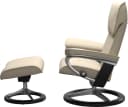 Stressless Admiral Fußhocker Beige BATICK Leder Signature Base Bild 4