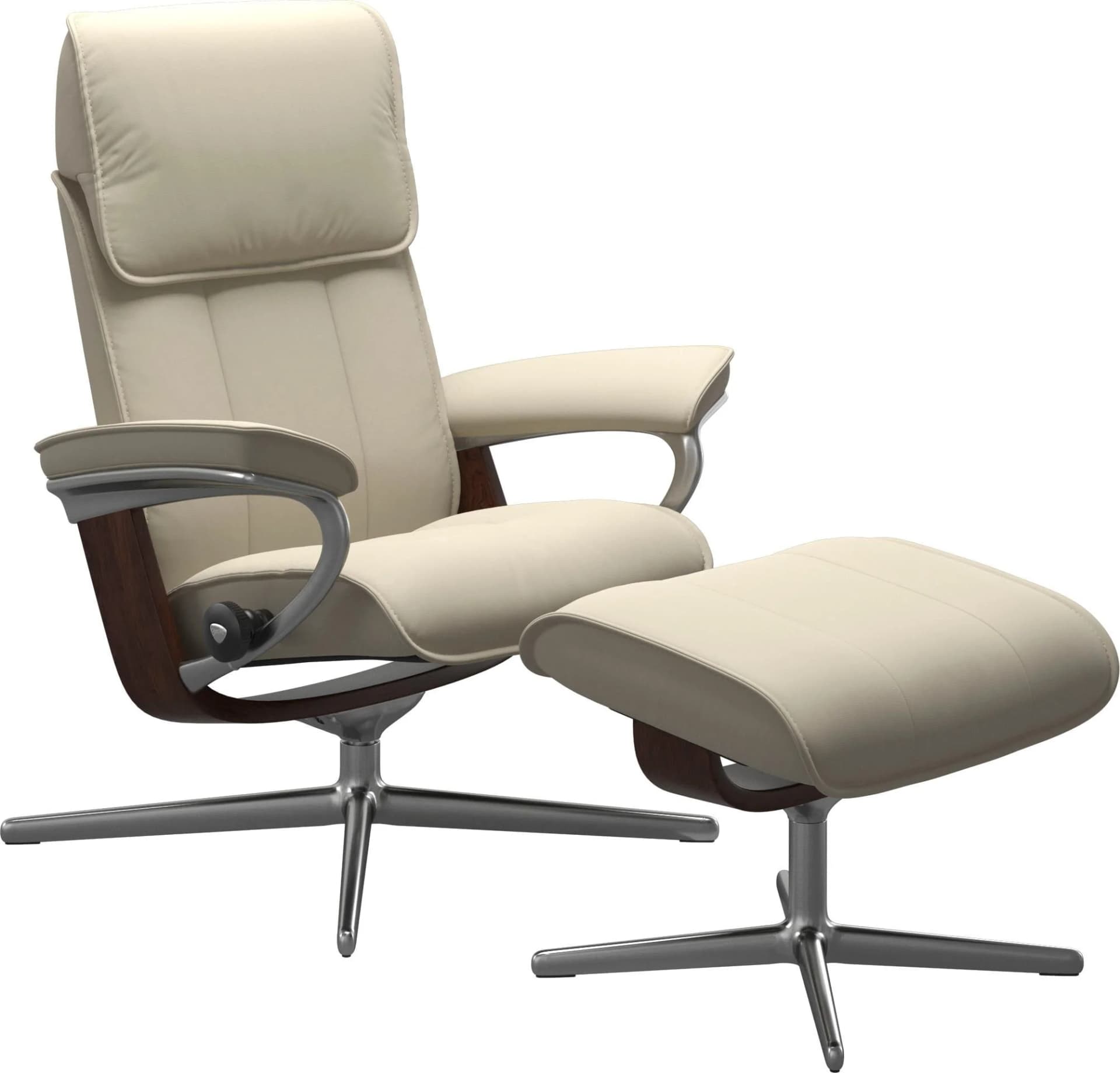 STRESSLESS Admiral Fußhocker Beige Leder Cross Base