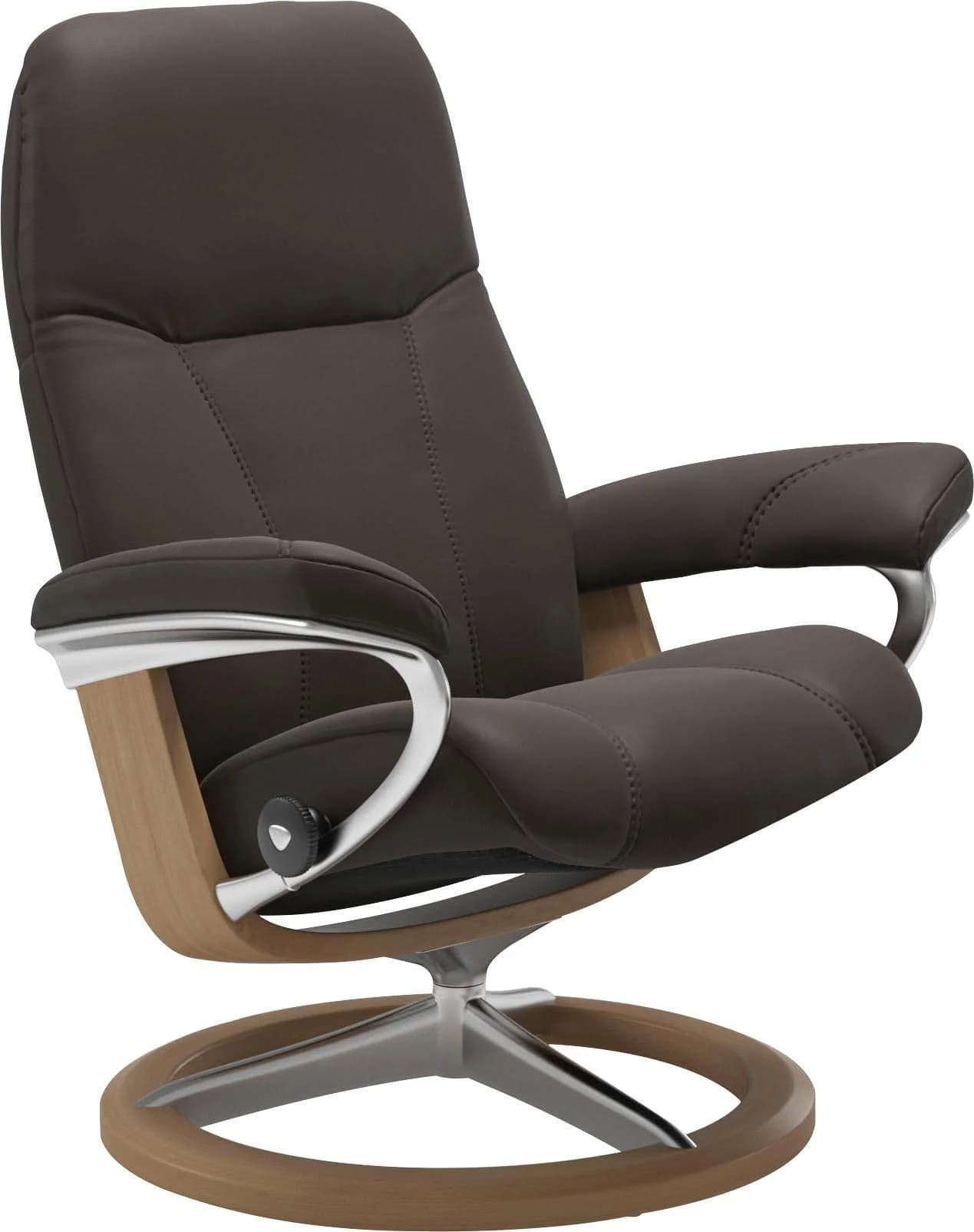 STRESSLESS Consul Relaxsessel Braun Leder BATICK Signature Base