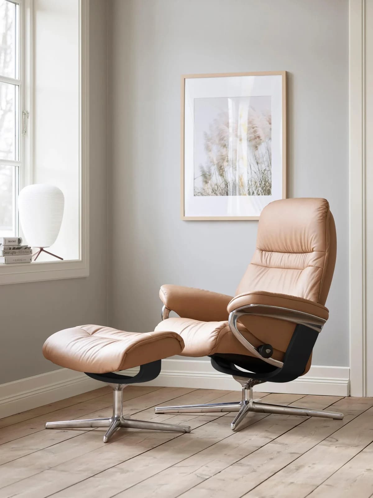 STRESSLESS Sunrise Relaxsessel braun Leder PALOMA mit Schlaffunktion