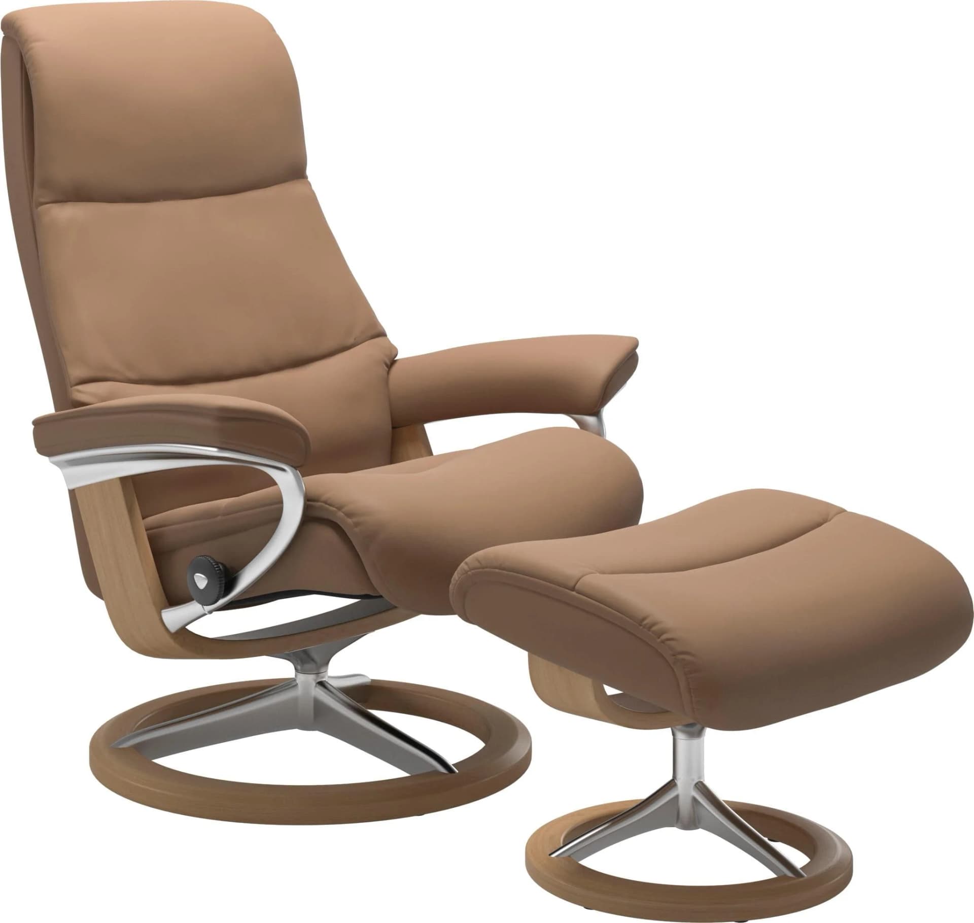 STRESSLESS Fußhocker View braun Leder Eiche