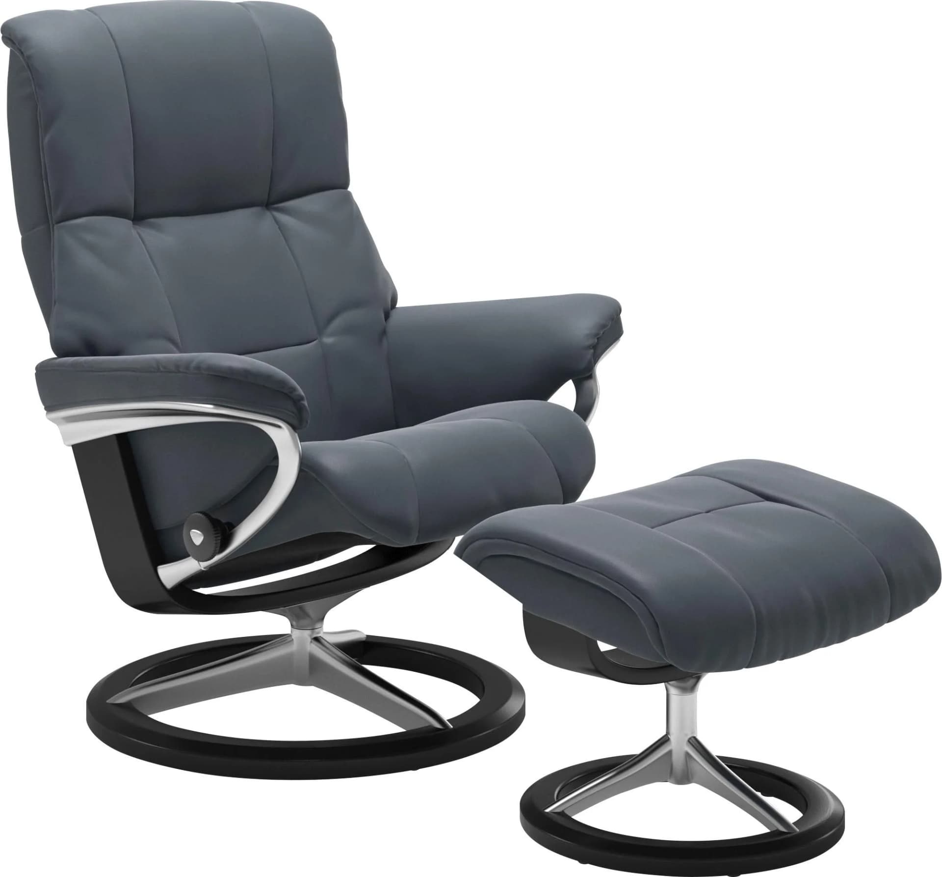 STRESSLESS Mayfair Fußhocker Atlantic Blue Leder BATICK