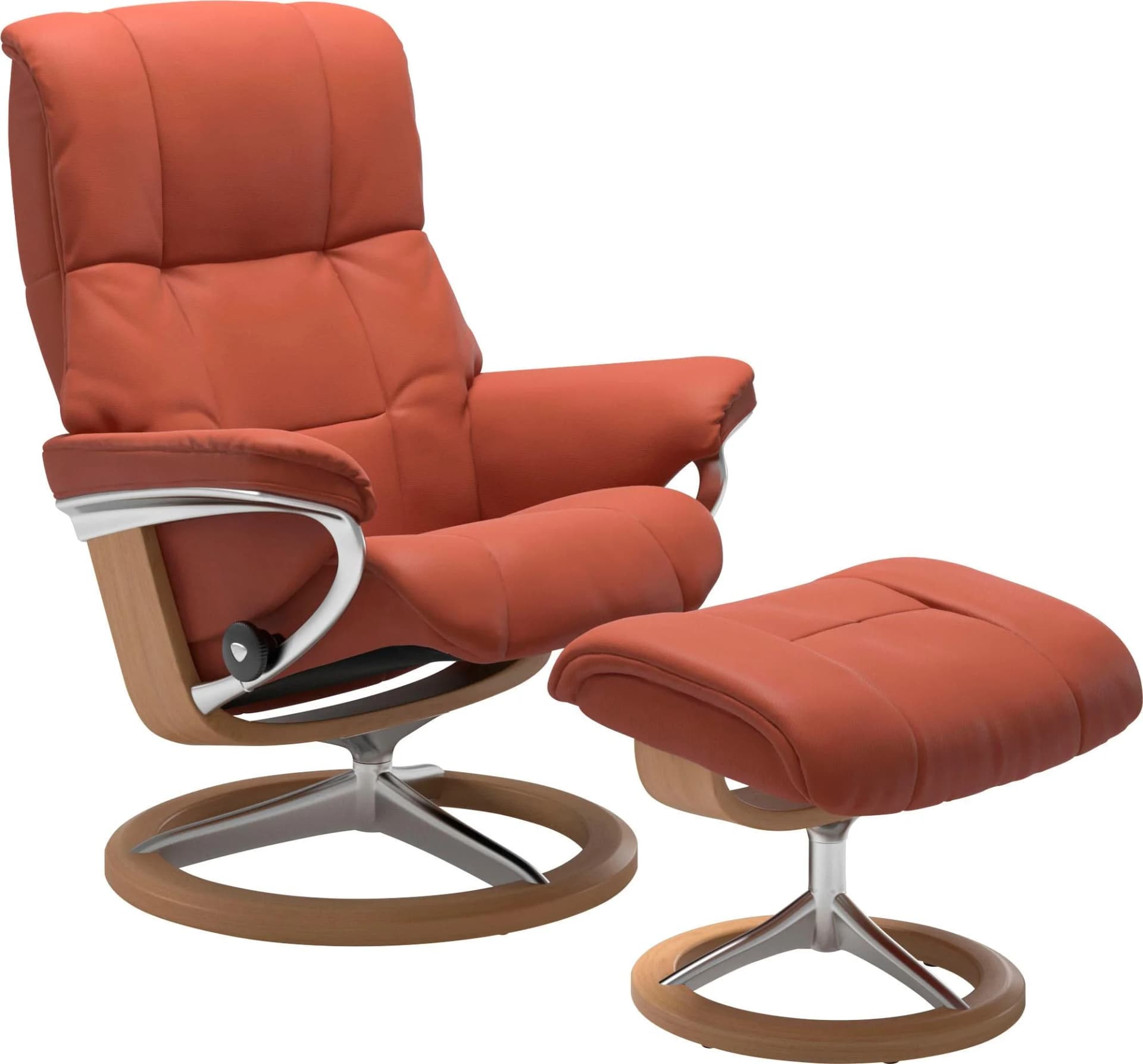 Fußhocker STRESSLESS Mayfair Leder PALOMA henna rot