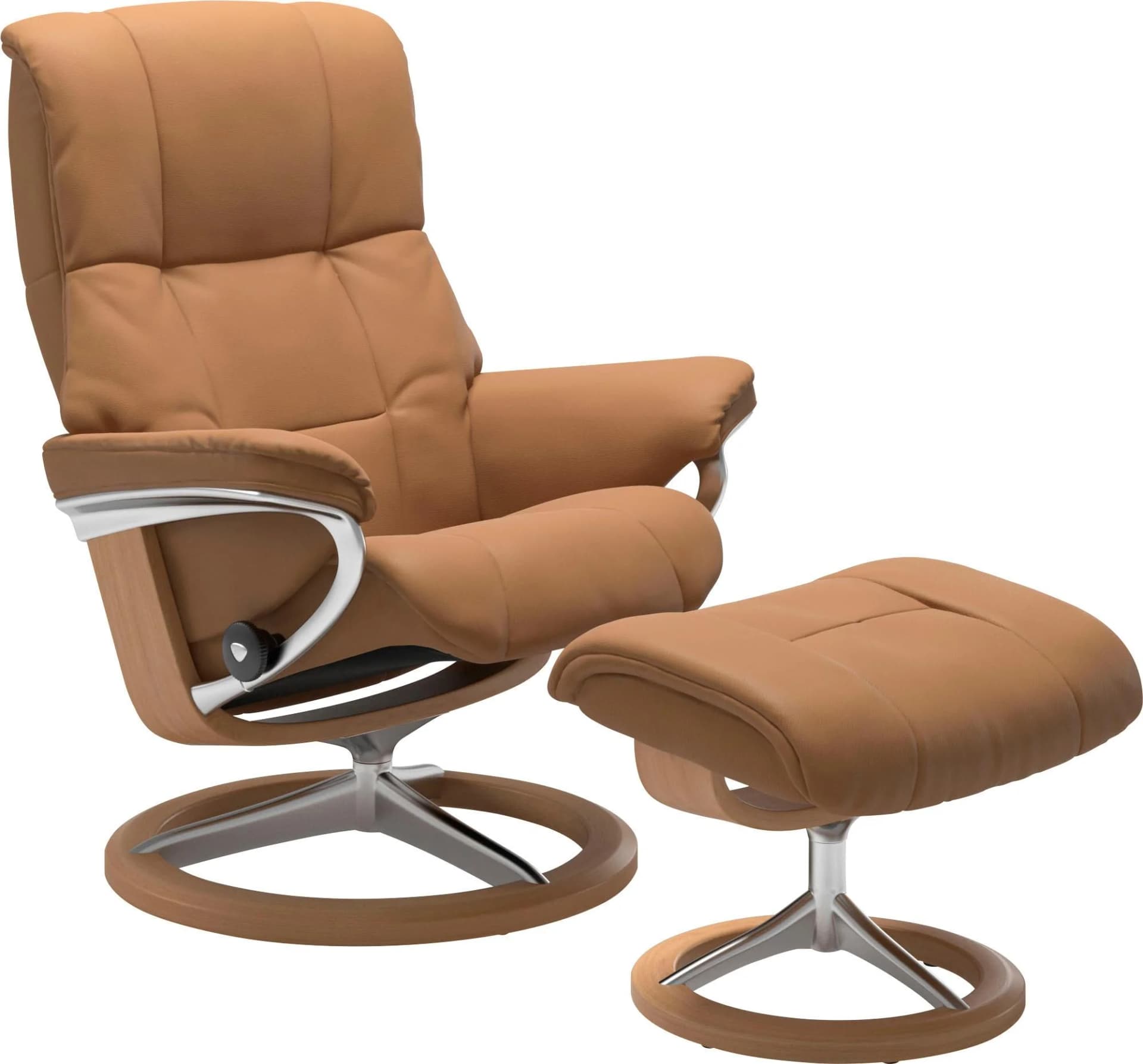 Stressless Mayfair Fußhocker Taupe Paloma Leder Eiche