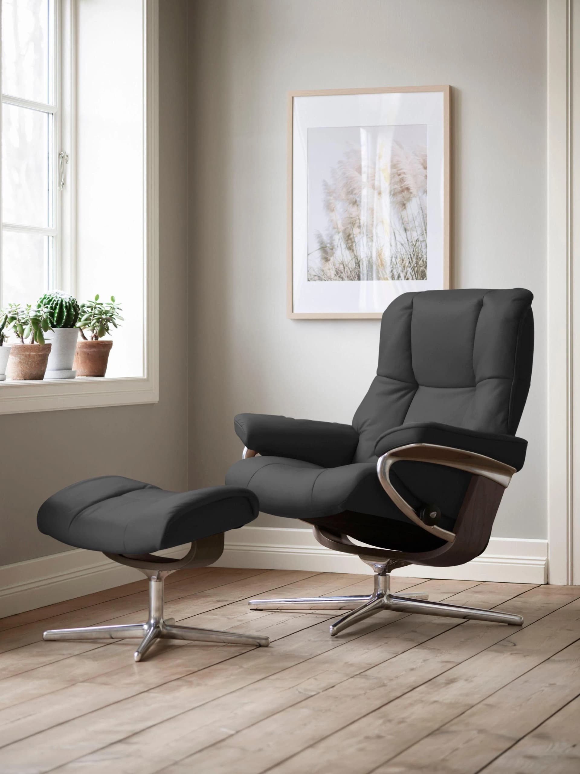 STRESSLESS Mayfair Fußhocker Grau Microfaser Cross Base