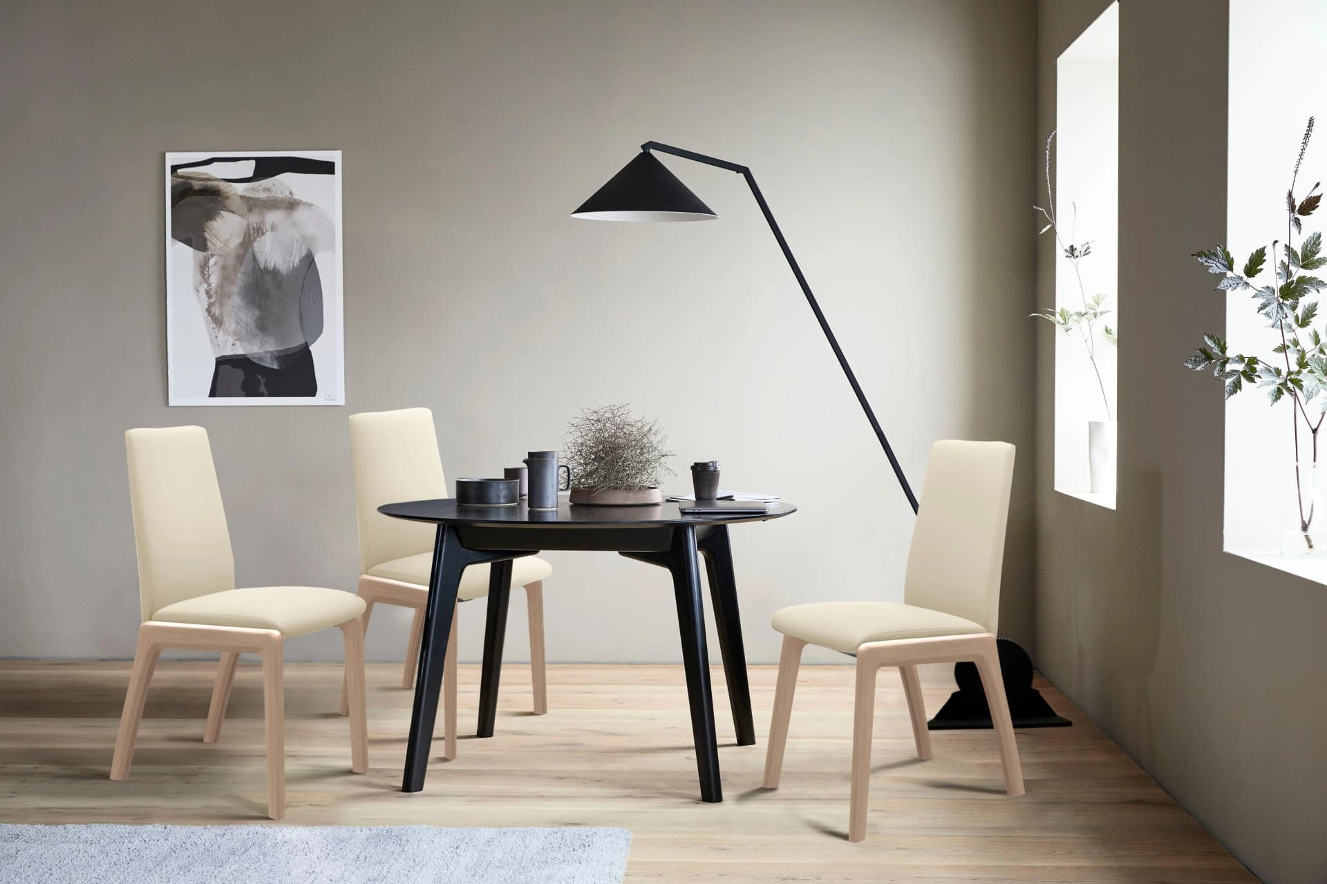 Polsterstuhl STRESSLESS "Laurel" Beige Leder PALOMA