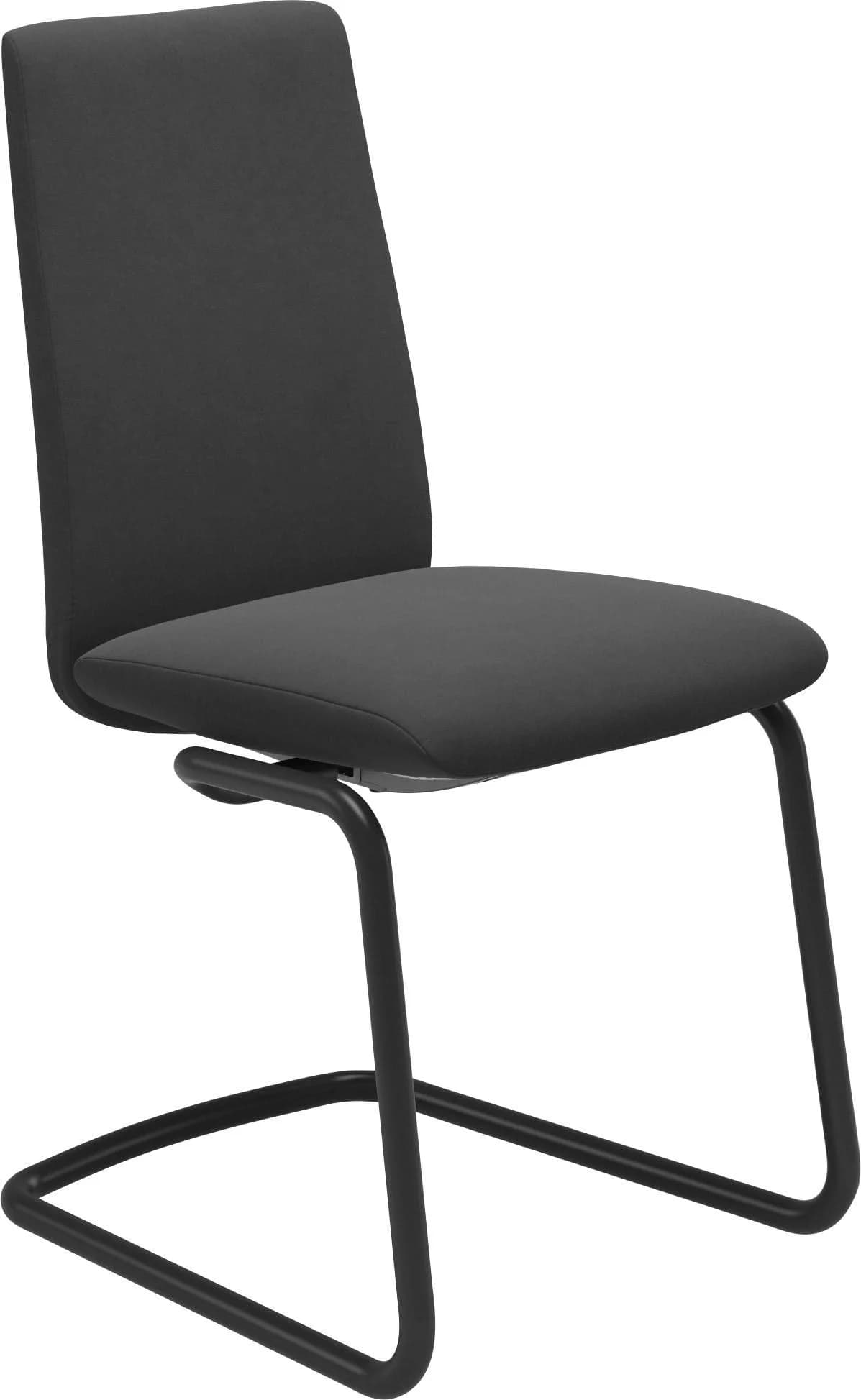 Polsterstuhl in grau und schwarz, Low Back, Größe M