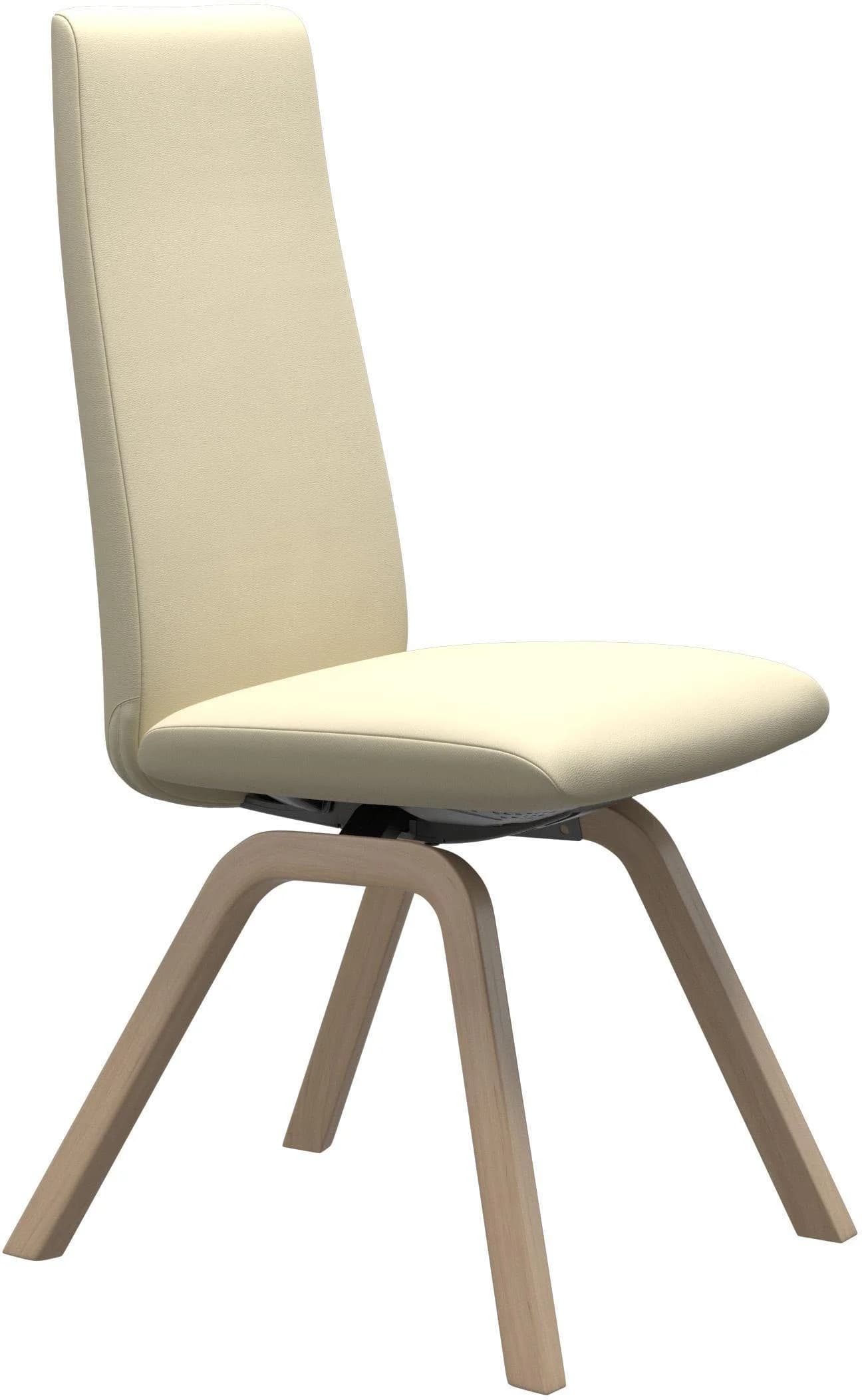 STRESSLESS Laurel Polsterstuhl beige Eiche natur Leder PALOMA