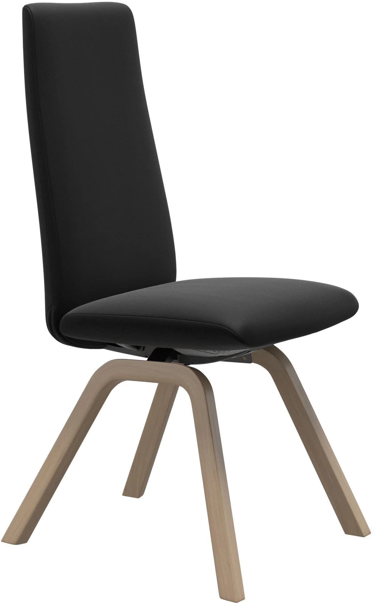 STRESSLESS Laurel Polsterstuhl Schwarz Eiche Leder High Back
