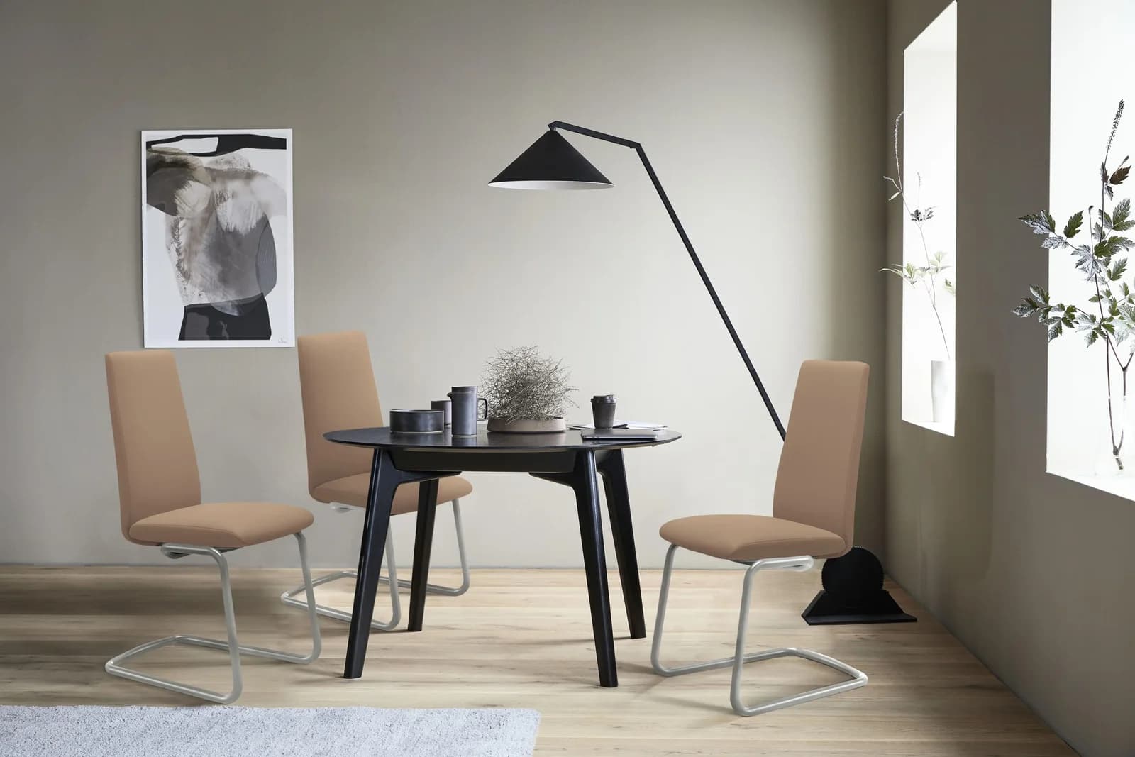 STRESSLESS Laurel Polsterstuhl Leder Braun Schwarz Matt
