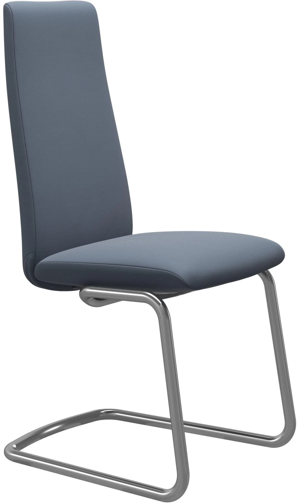 STRESSLESS Laurel Polsterstuhl Blau Leder PALOMA Chrom matt