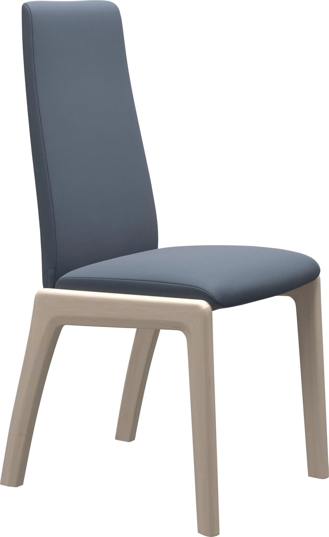 STRESSLESS Laurel Polsterstuhl blau Eiche gekalkt Leder PALOMA