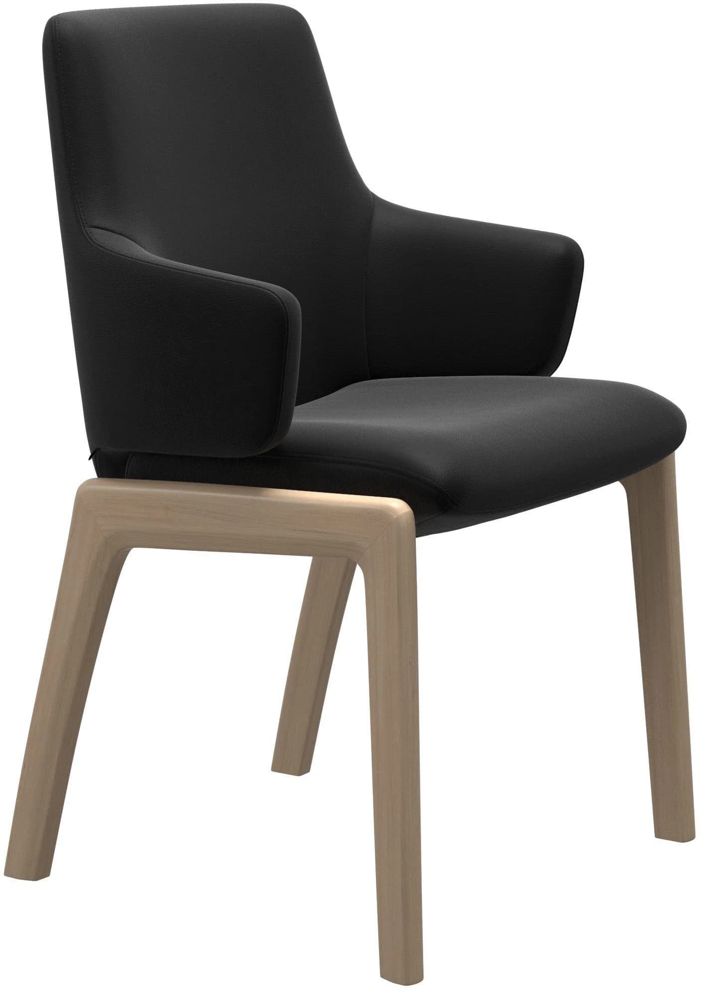 STRESSLESS Laurel Polsterstuhl Schwarz Eiche Leder