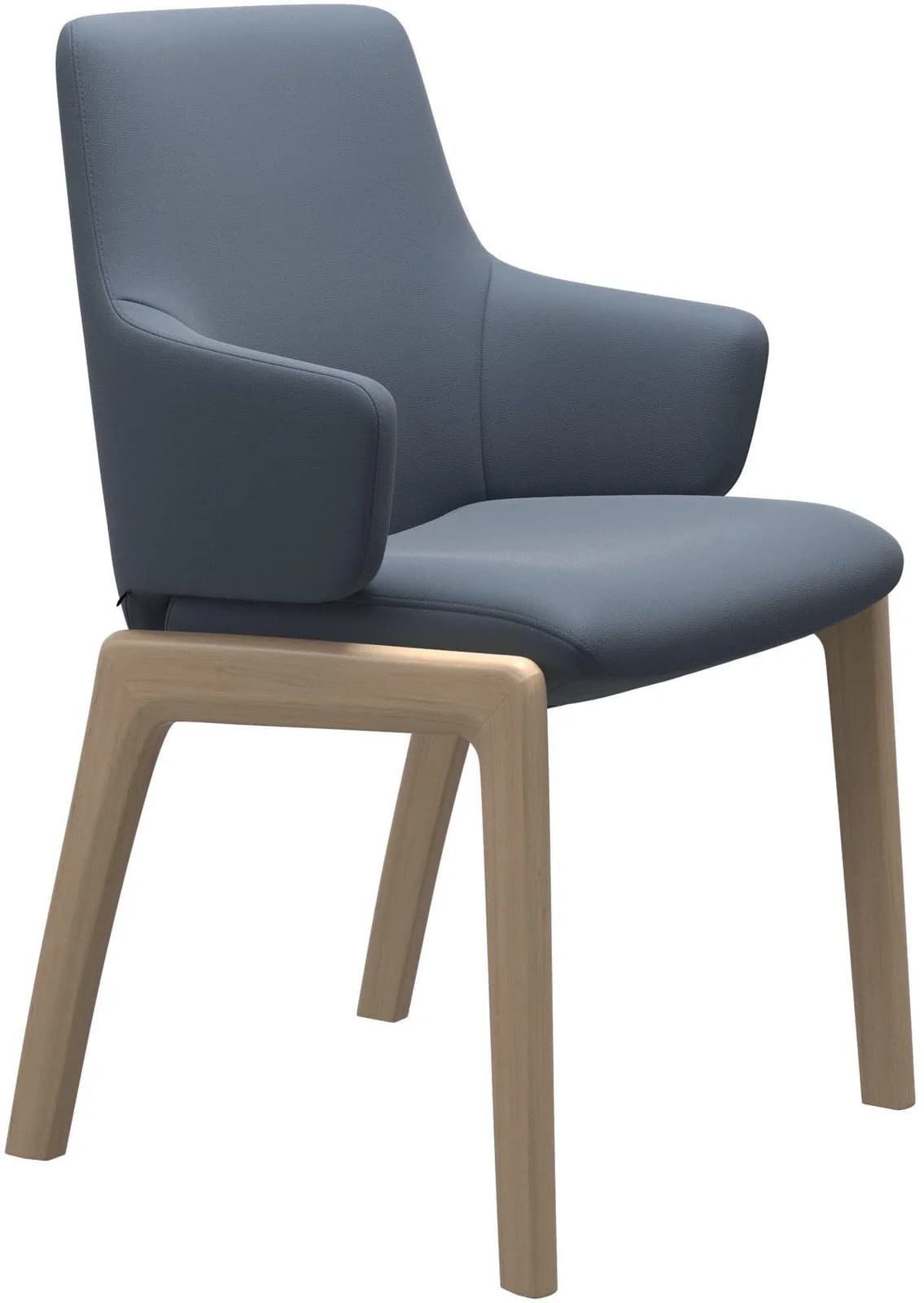 Polsterstuhl STRESSLESS Laurel blau Eiche gekalkt Leder PALOMA