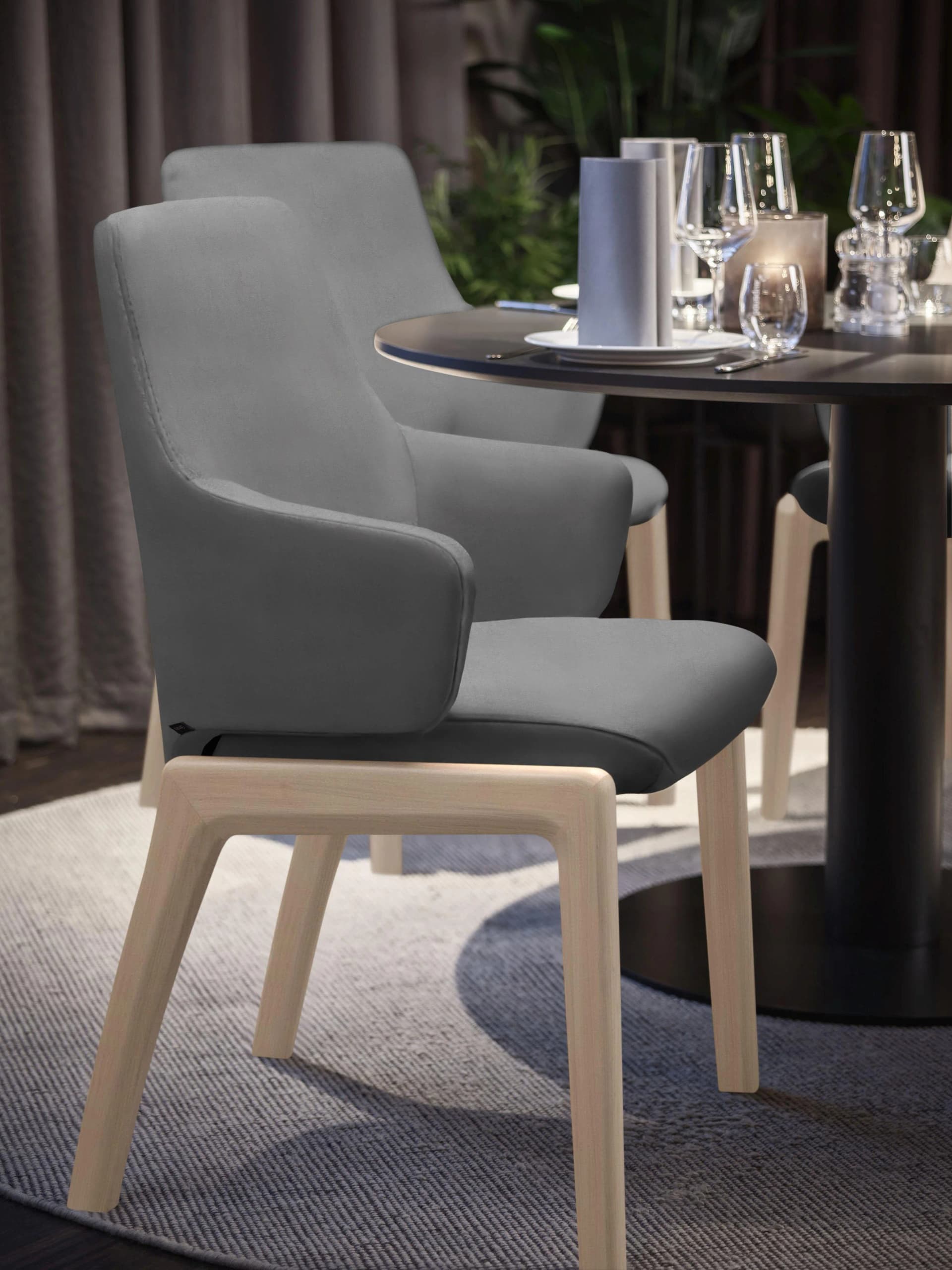 STRESSLESS Polsterstuhl Laurel Dunkelgrau Schwarz