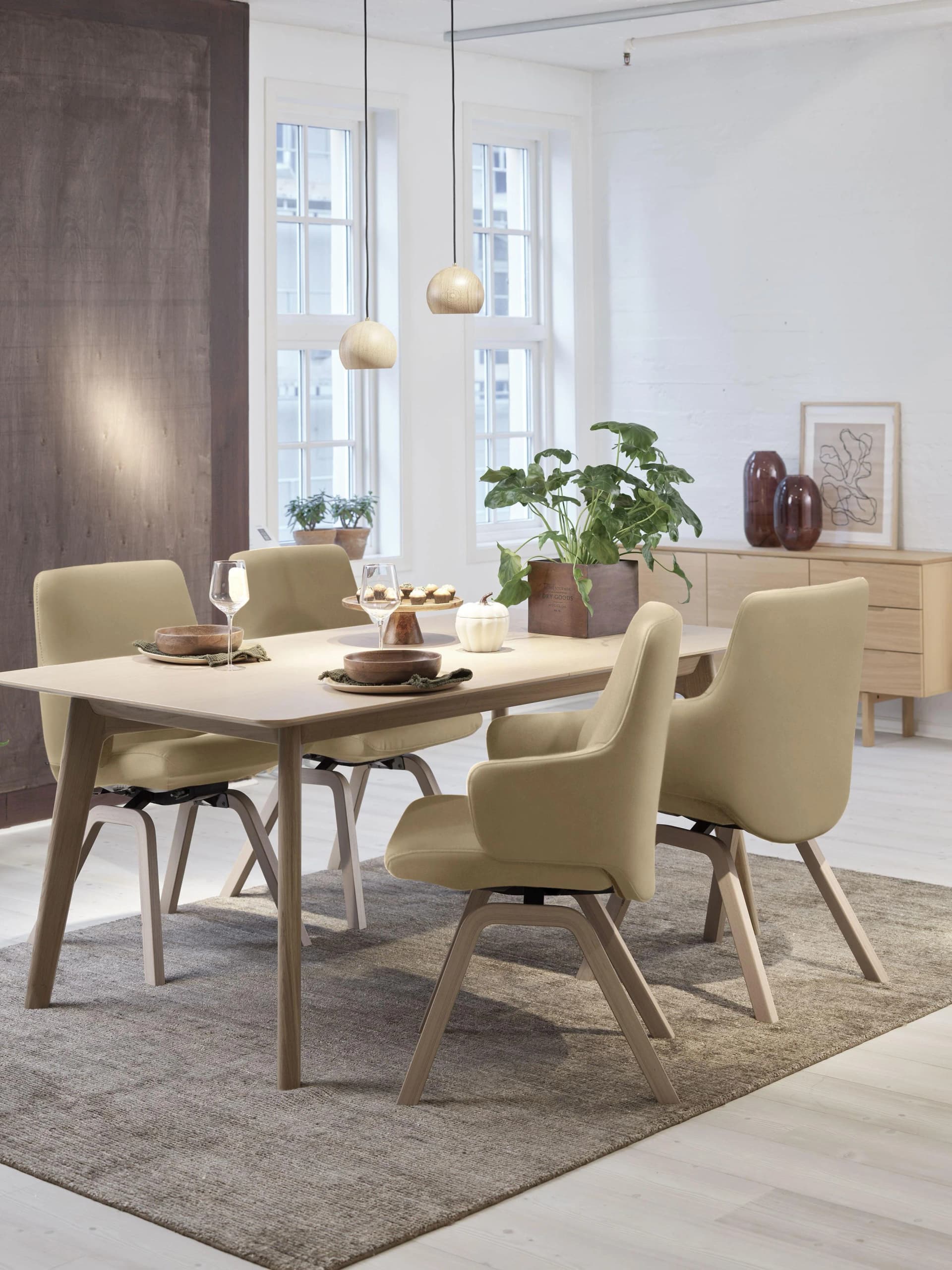 STRESSLESS Laurel Polsterstuhl Beige Schwarz Leder PALOMA