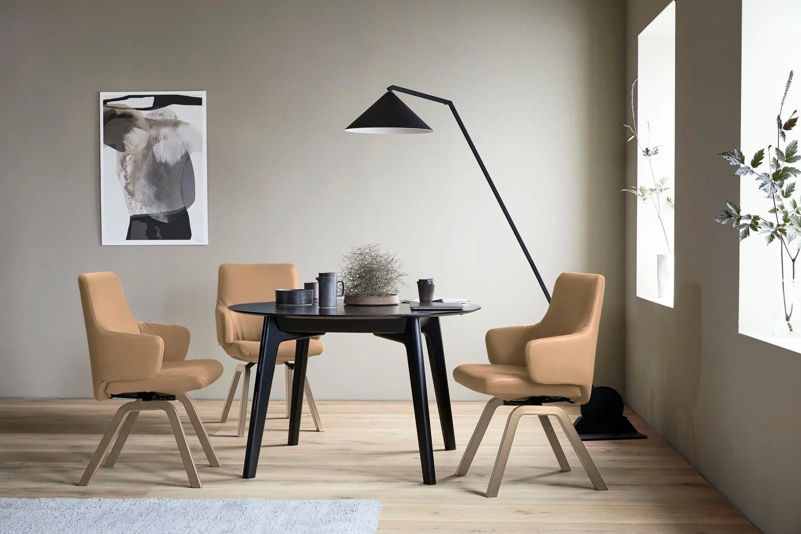 STRESSLESS Laurel Polsterstuhl Taupe Eiche