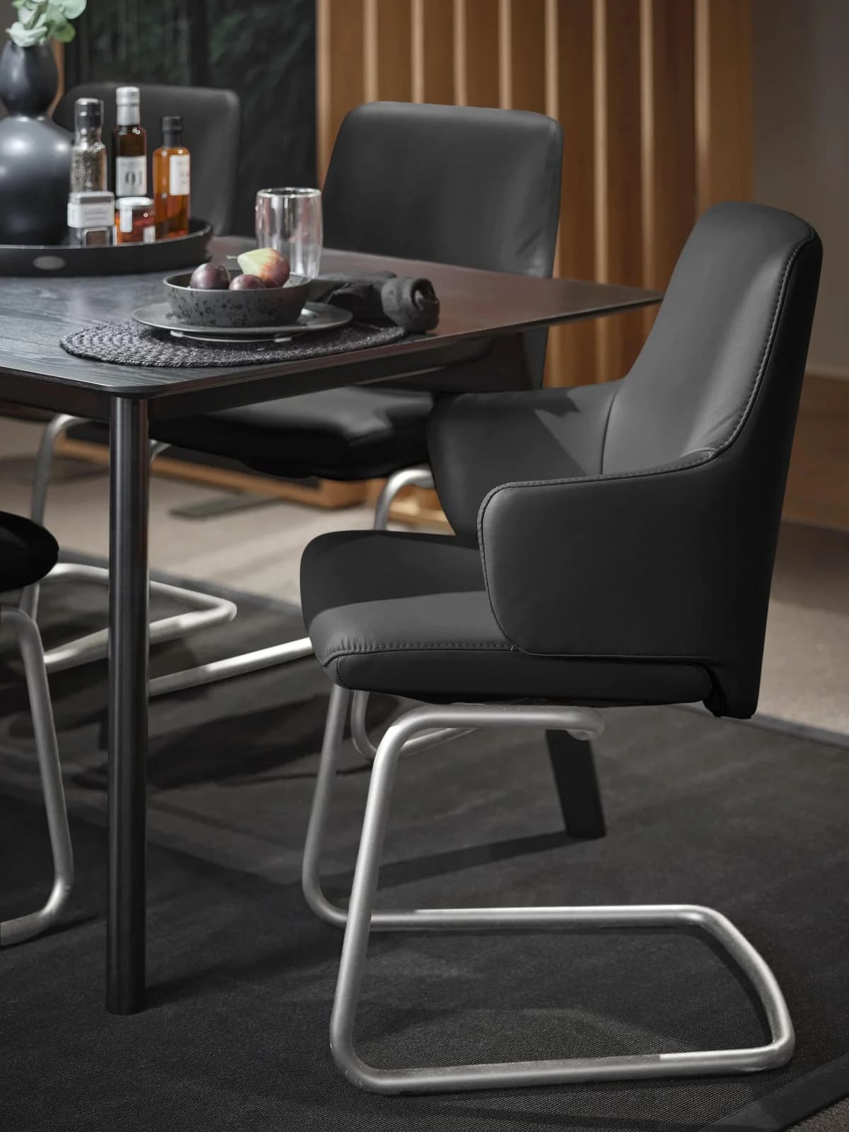 STRESSLESS Laurel Polsterstuhl Schwarz Leder BATICK