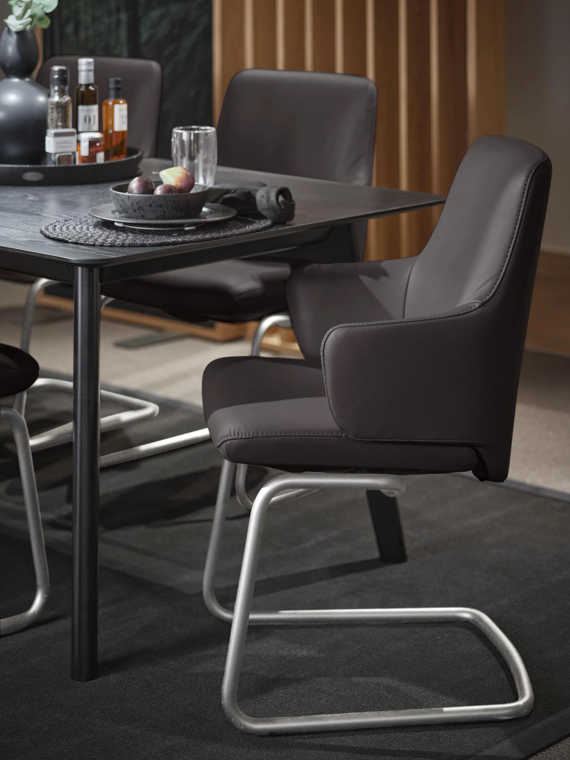 STRESSLESS Laurel Polsterstuhl braun Leder PALOMA Chrom