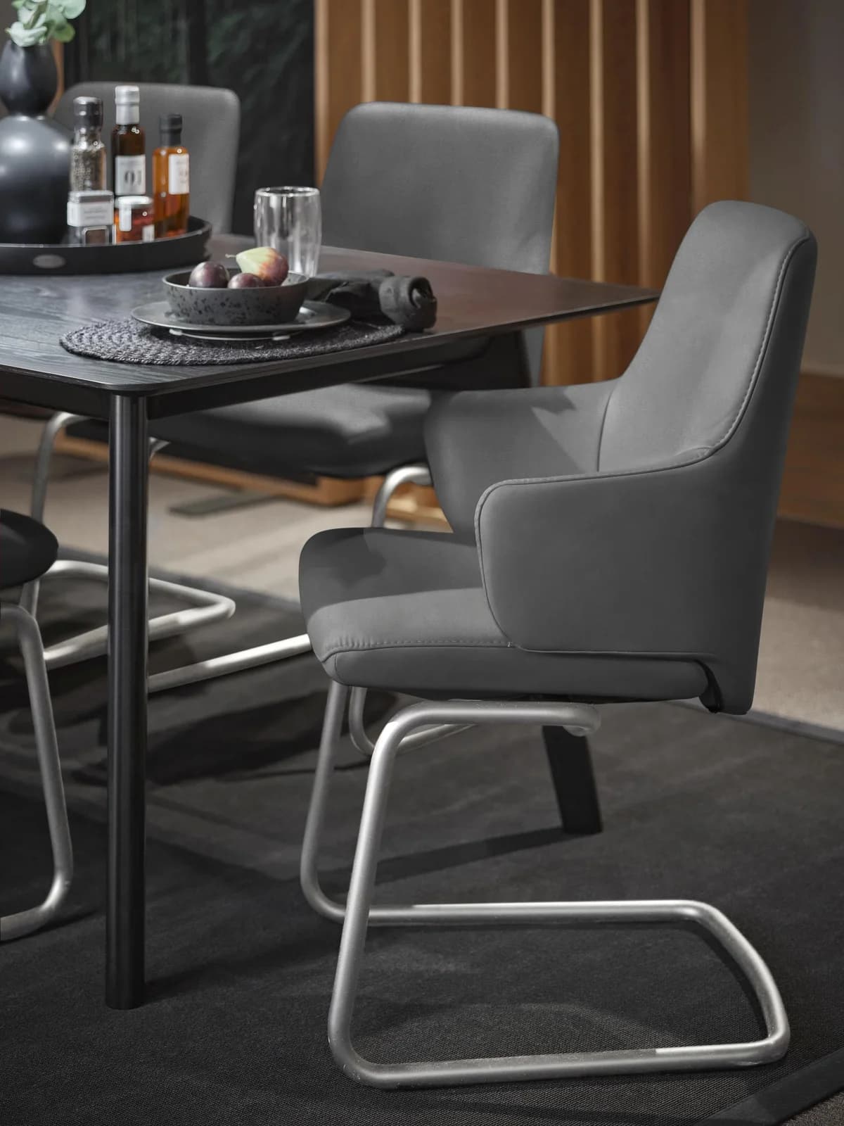 Polsterstuhl STRESSLESS Laurel Dunkle Grau Microfaser DINAMICA