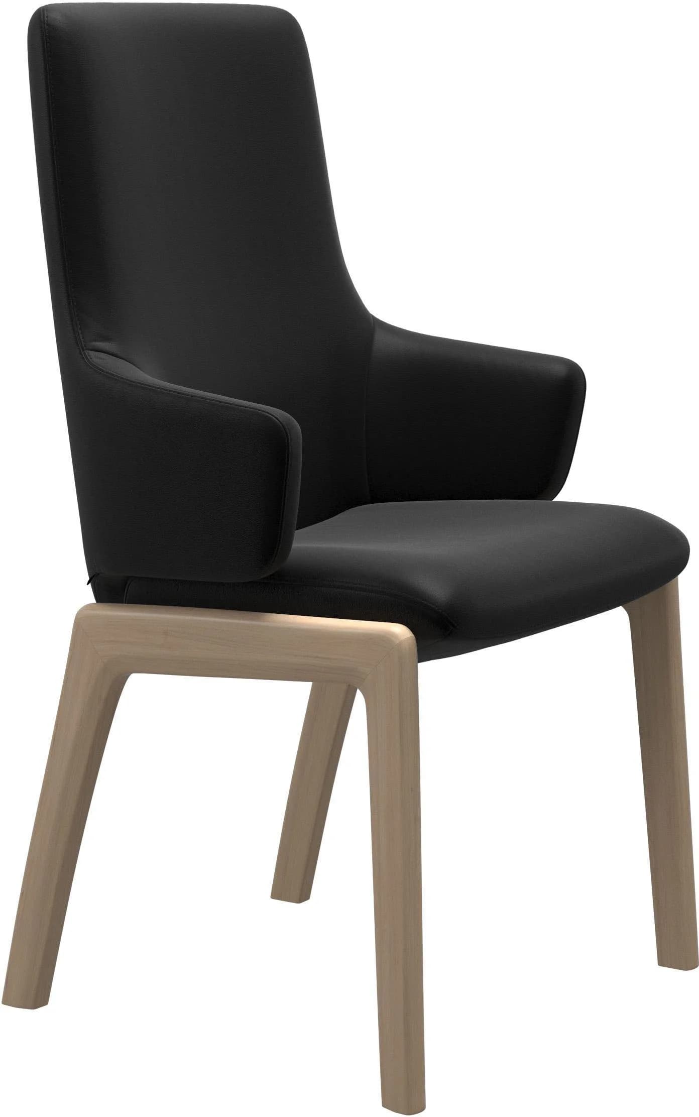 STRESSLESS Laurel Polsterstuhl Schwarz Eiche Leder