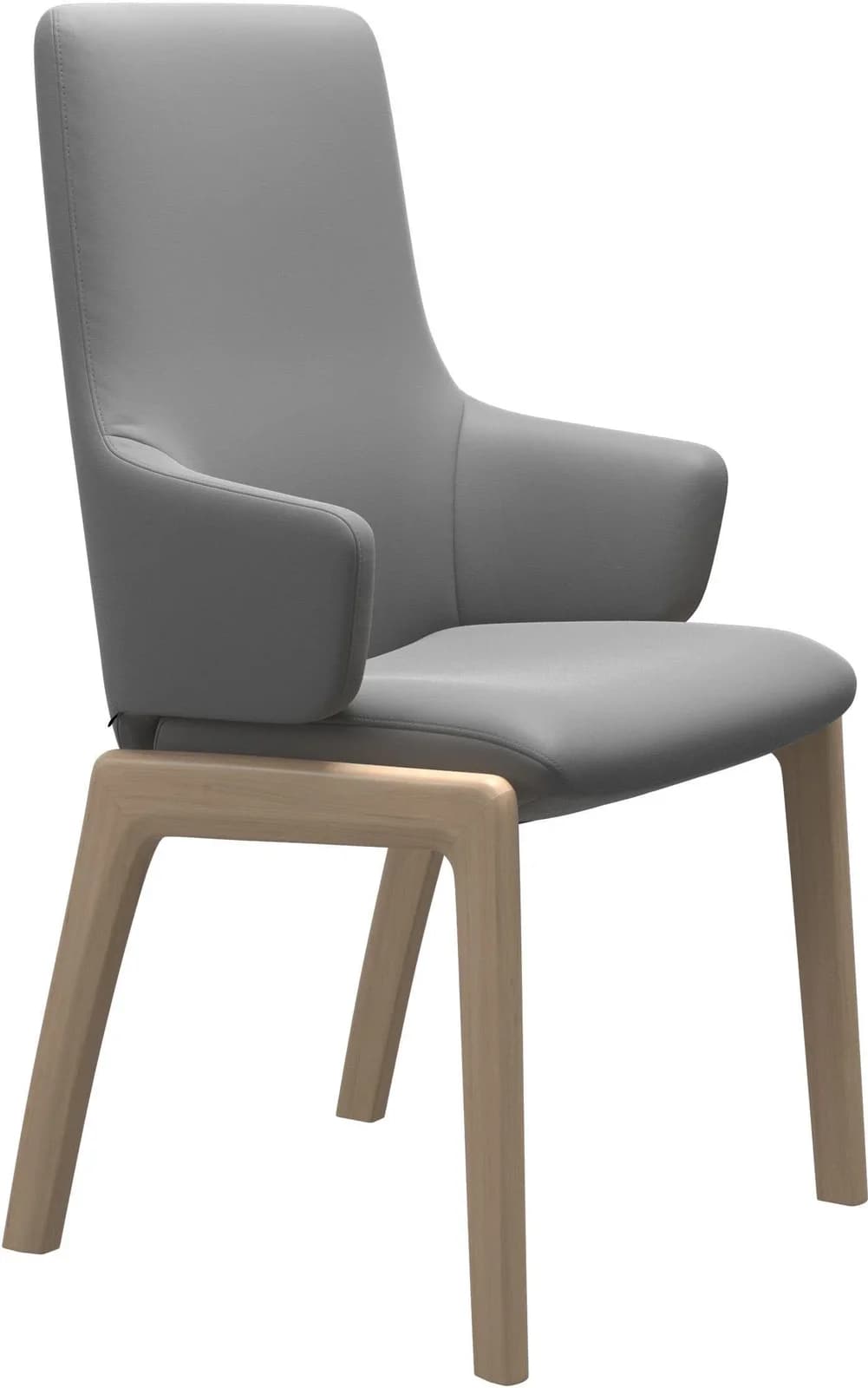 Polsterstuhl STRESSLESS Laurel Grau Eiche Leder BATICK