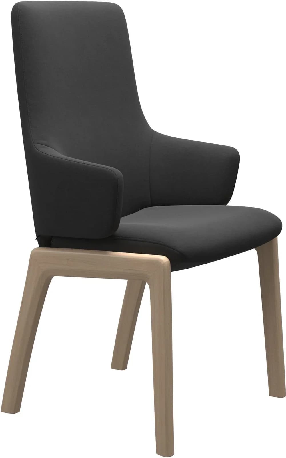 STRESSLESS Laurel Polsterstuhl Grau Eiche Microfaser High Back