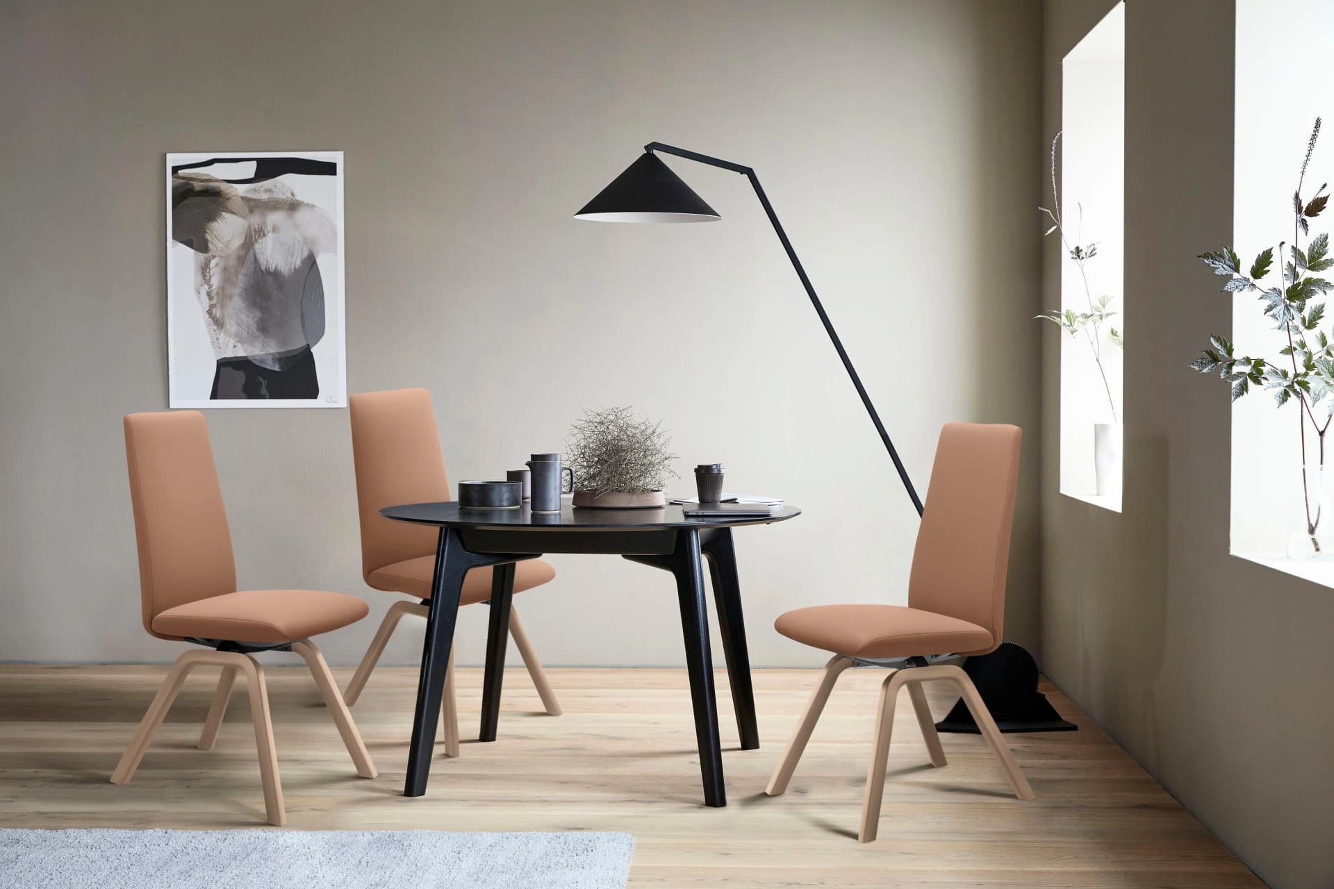 Polsterstuhl STRESSLESS Laurel Leder Braun Schwarz