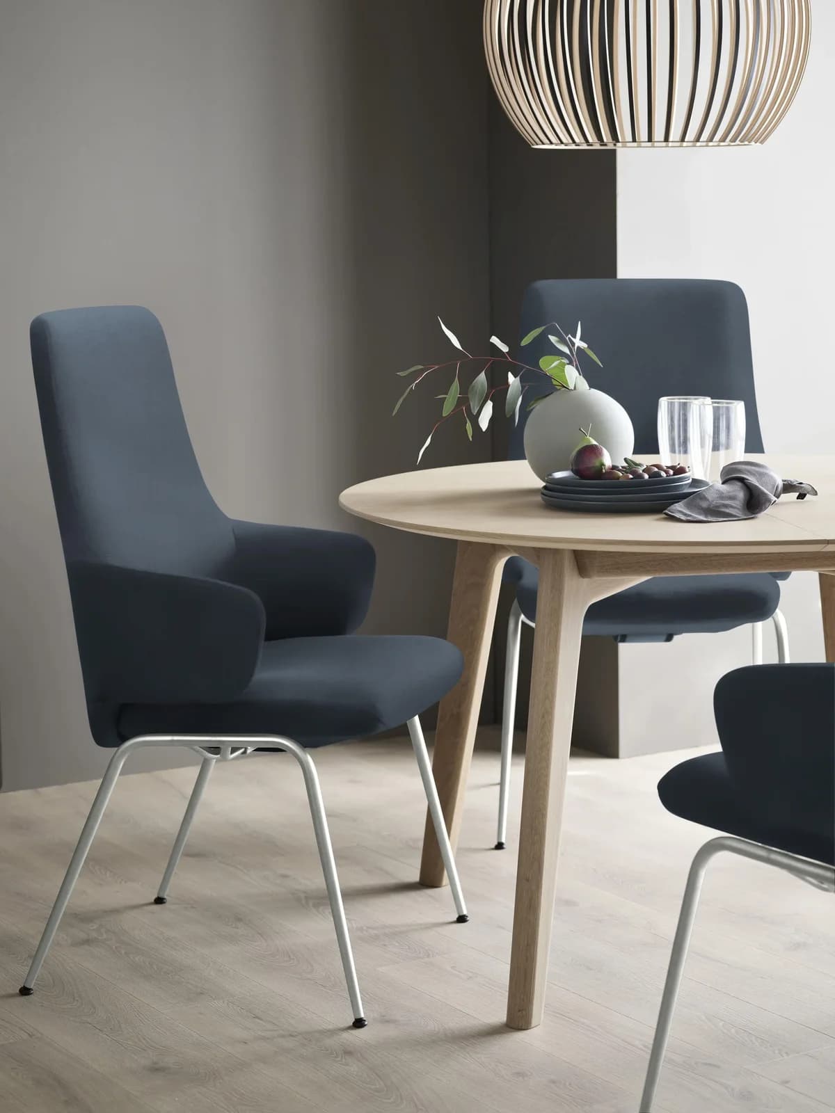 STRESSLESS Laurel Polsterstuhl Blau Schwarz Microfaser High Back